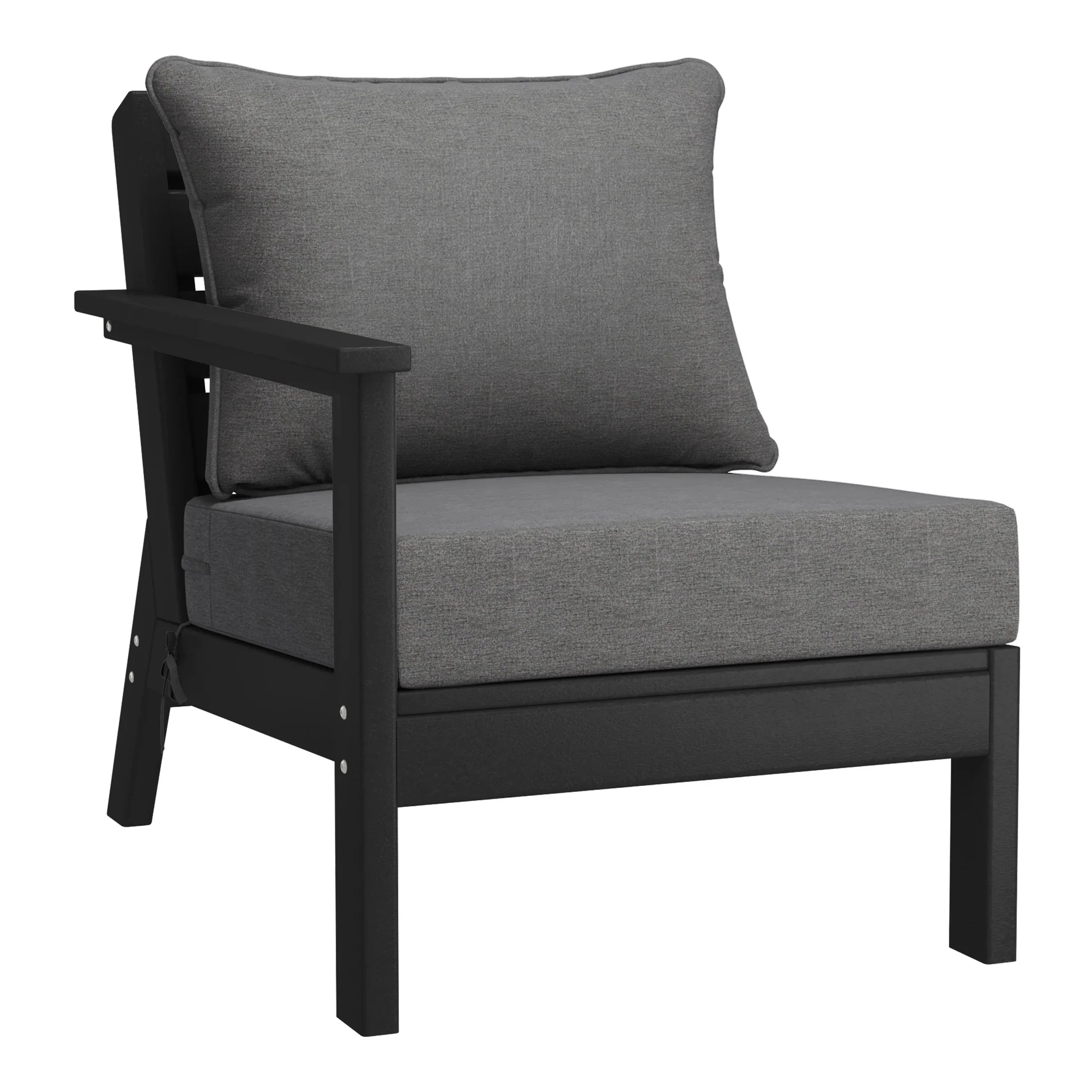 Portsmouth Outdoor Patio HDPE Sectional Sofa with Patio Cushions