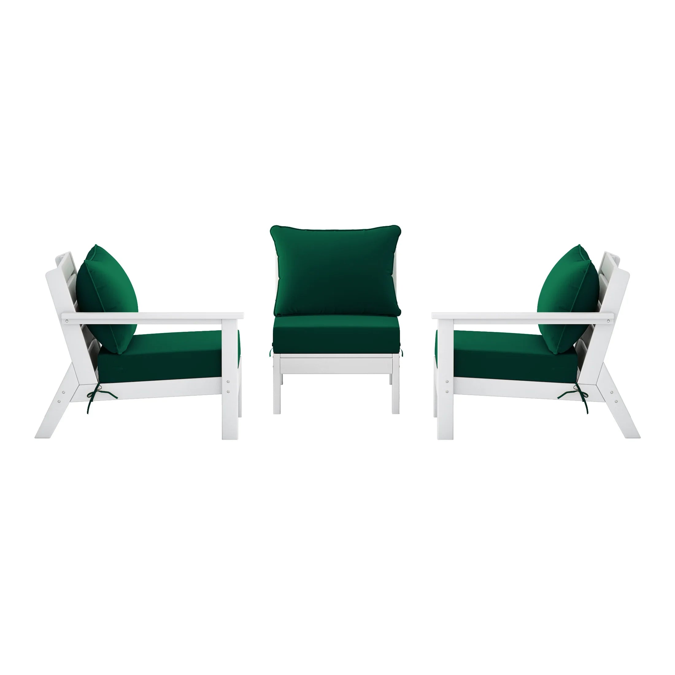 Portsmouth Outdoor Patio HDPE Sectional Sofa with Patio Cushions