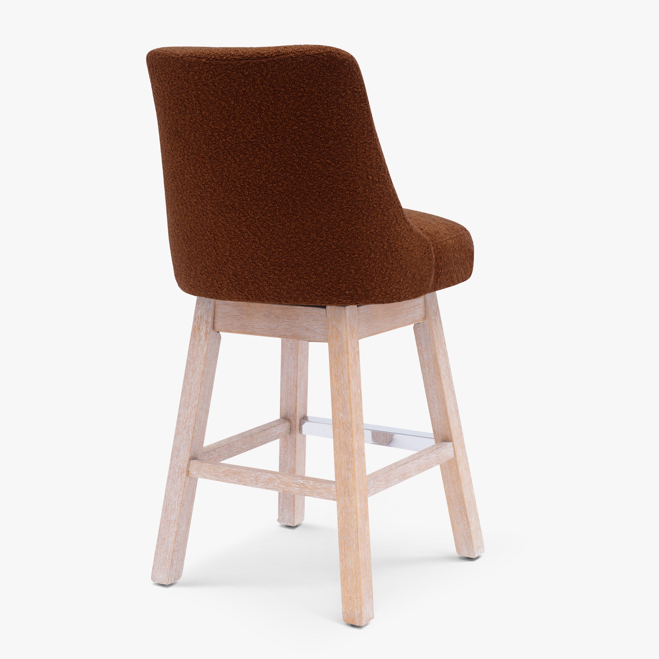 Amélie 26" Upholstered Swivel Counter Height Bar Stool