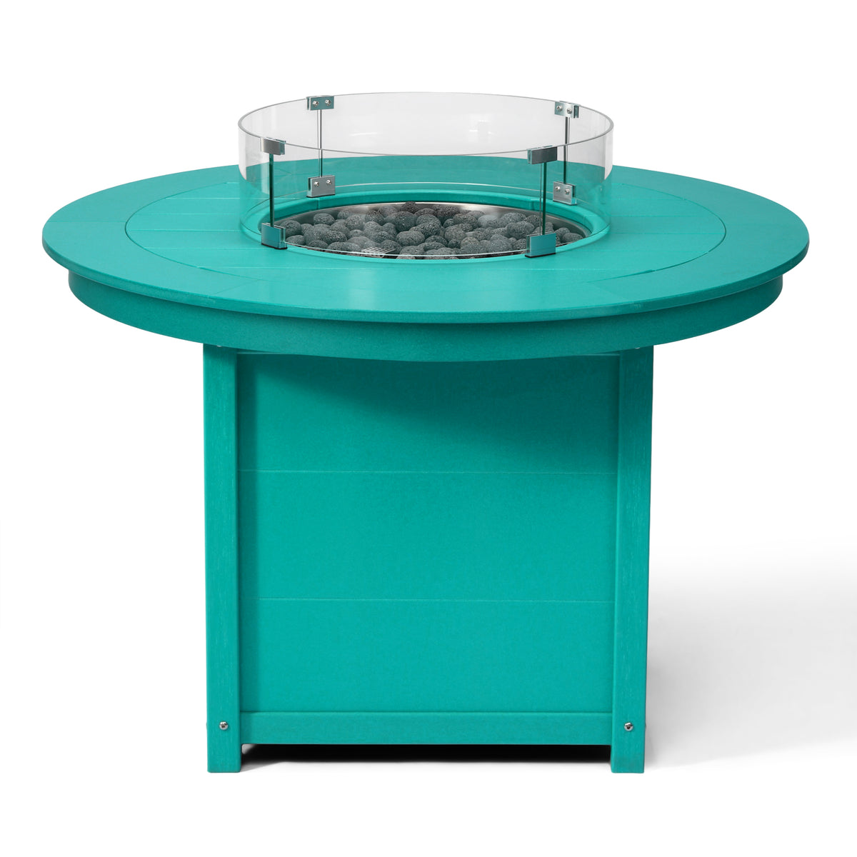 Sol 47" Modern Outdoor Patio Propane Gas Round Fire Pit Table