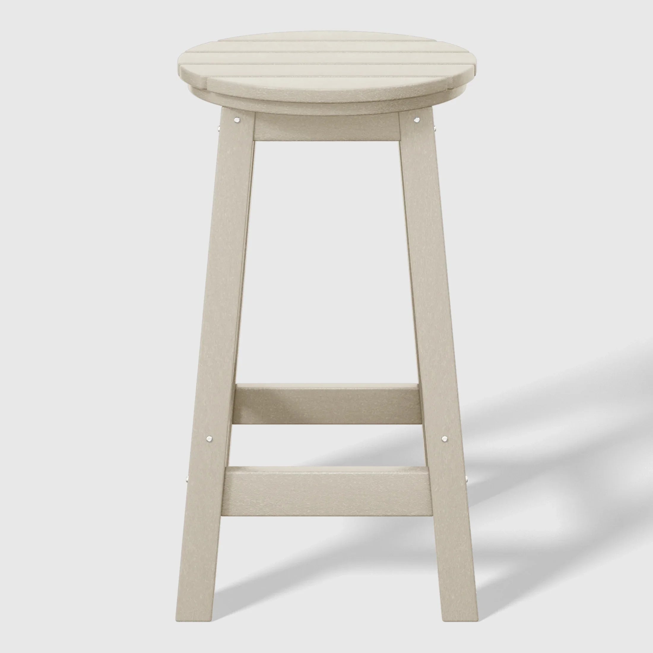Paradise 24" HDPE Outdoor Patio Round Counter Height Bar Stool