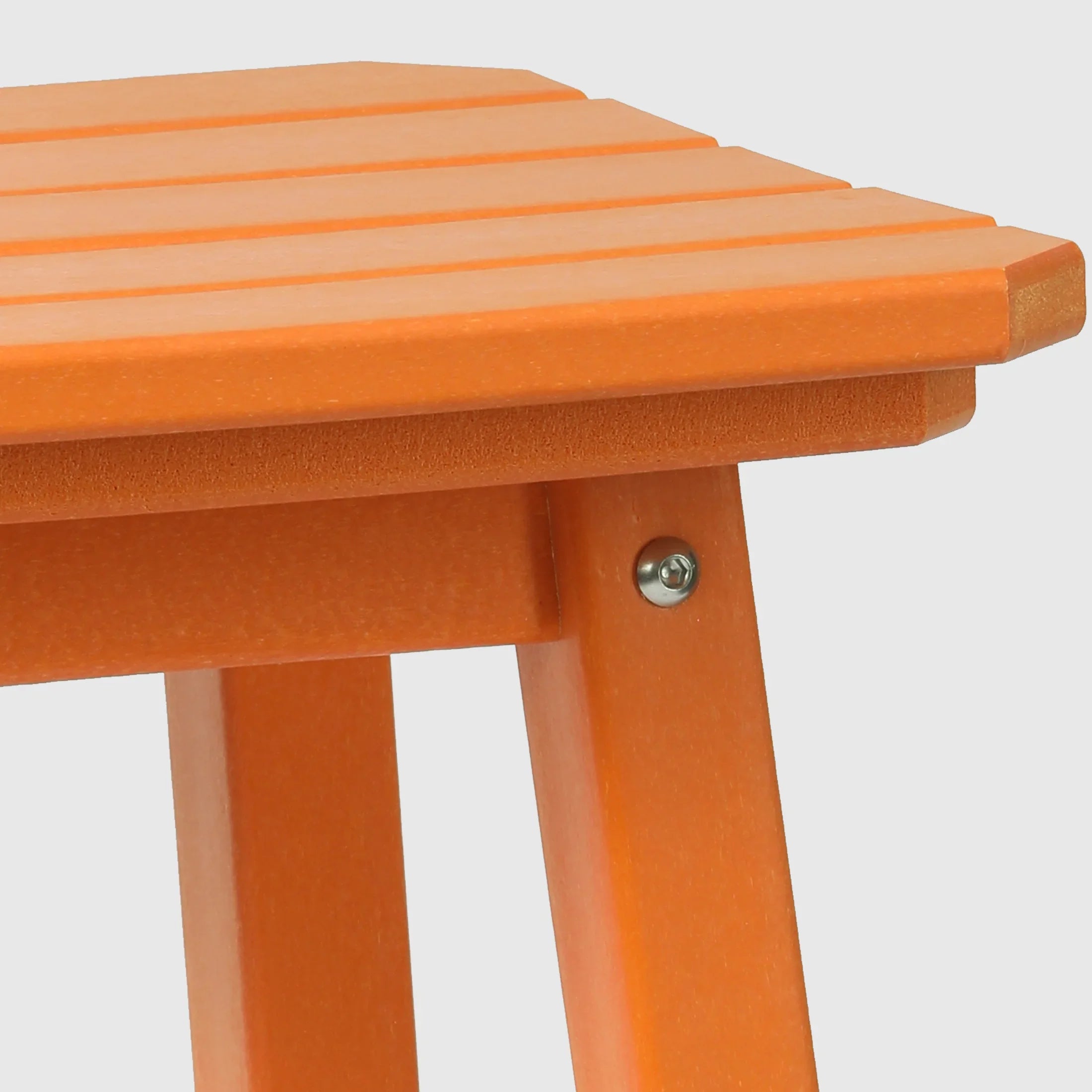 Paradise 24" HDPE Outdoor Patio Counter High Backless Square Bar Stool
