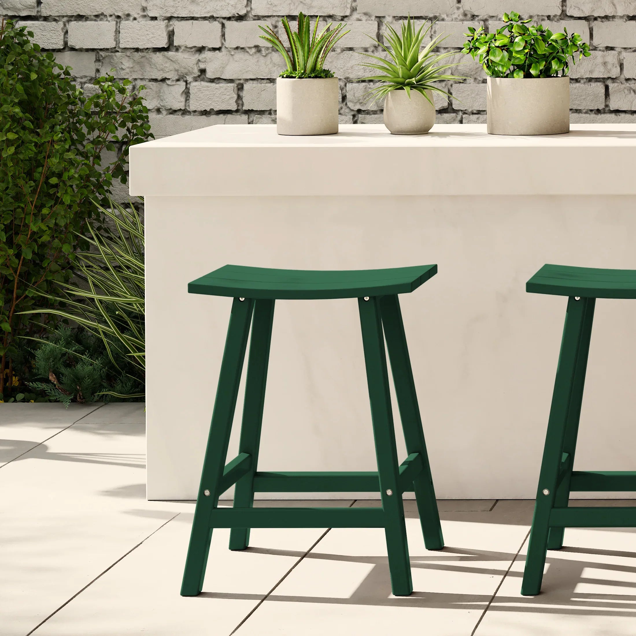 Paradise 24" height Outdoor / Patio Saddle bar stool