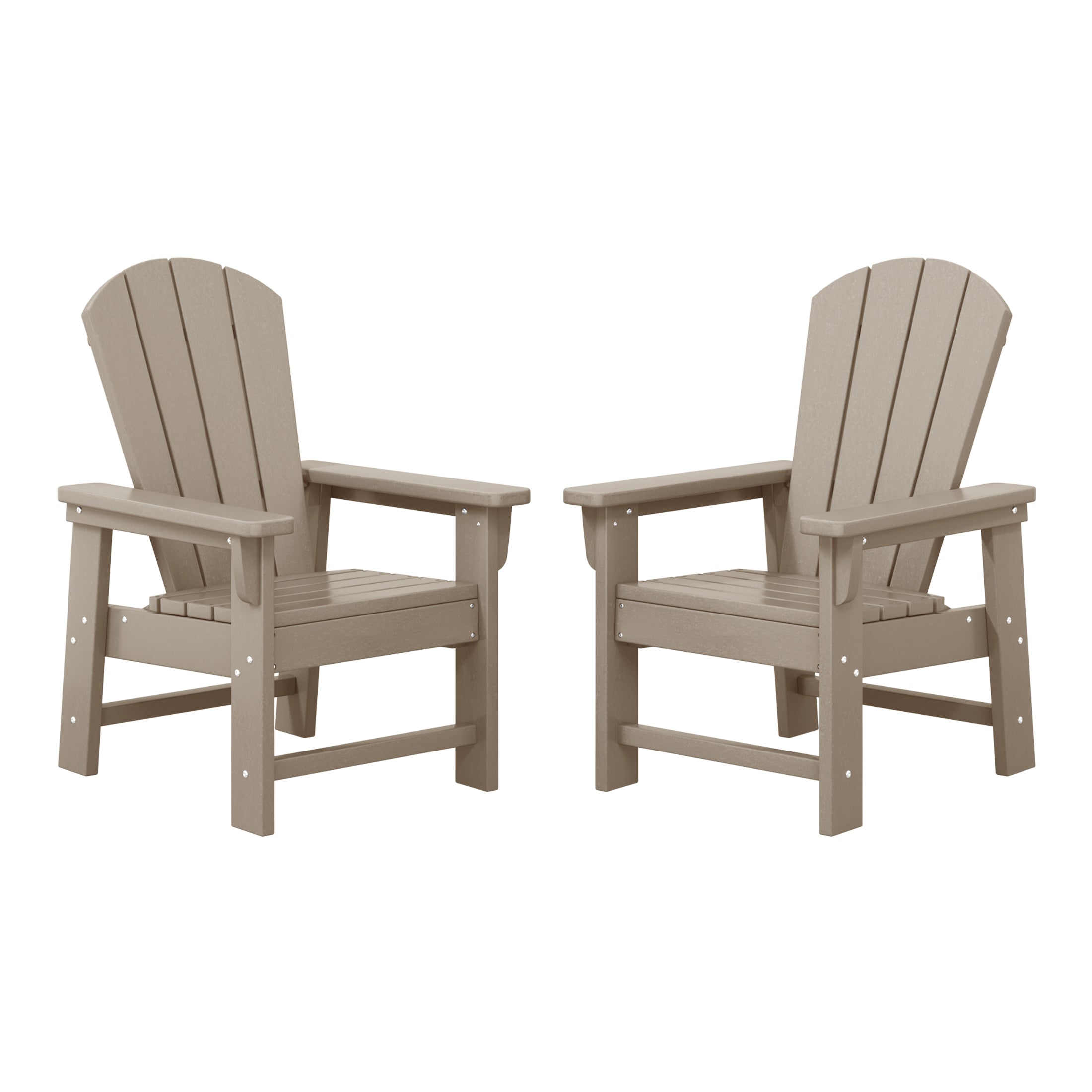 Paradise Kids Outdoor Adirondack Plastic Patio Chair (Set of 2)