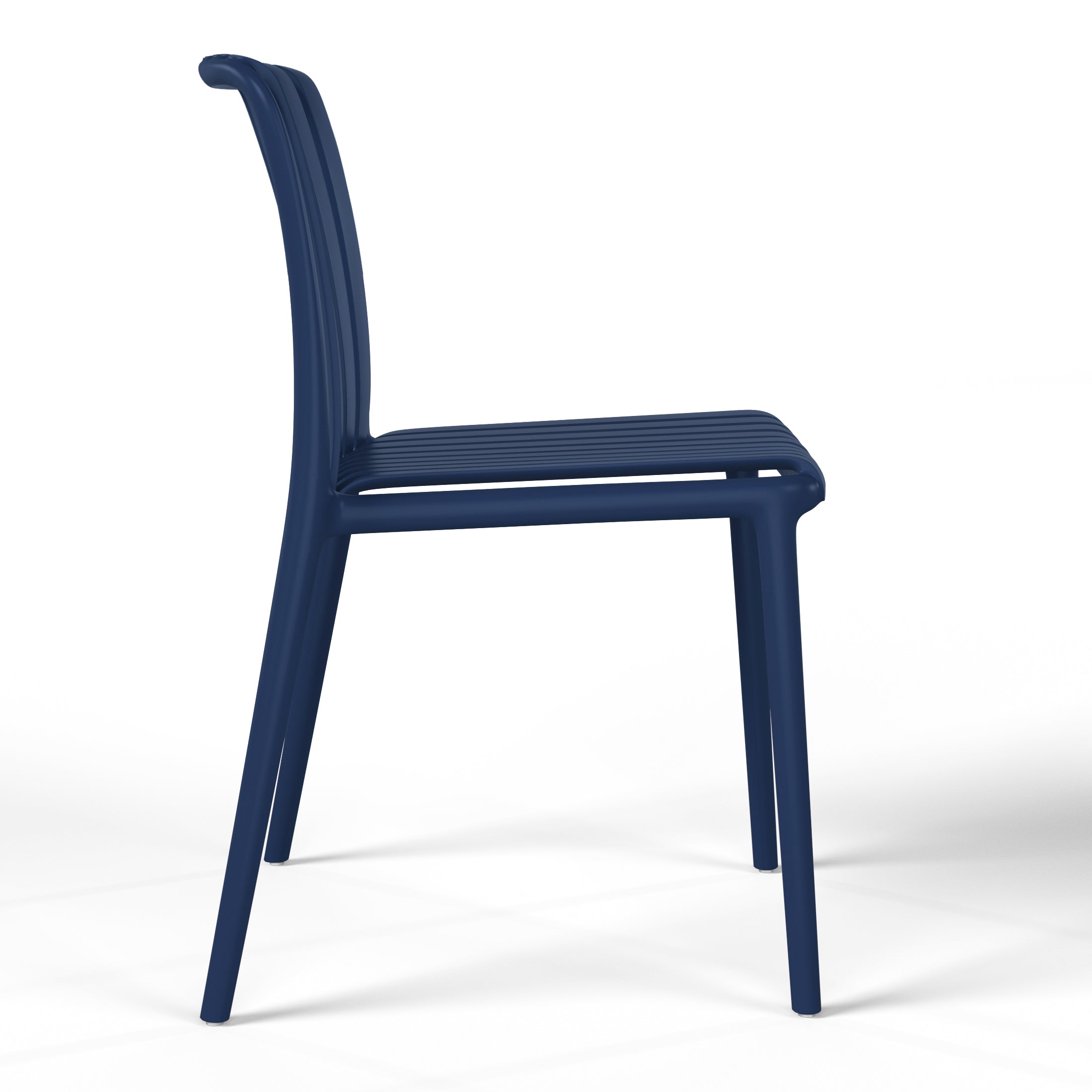 Sunshine Outdoor Stackable Polypropylene Plastic Dining Side Chairs (Set of 2)