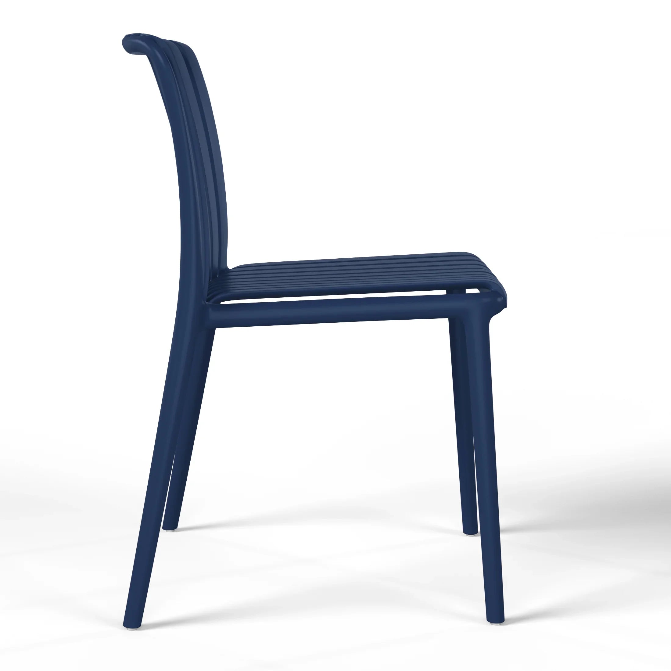 Sunshine Outdoor Stackable Polypropylene Plastic Dining Side Chairs (Set of 2)