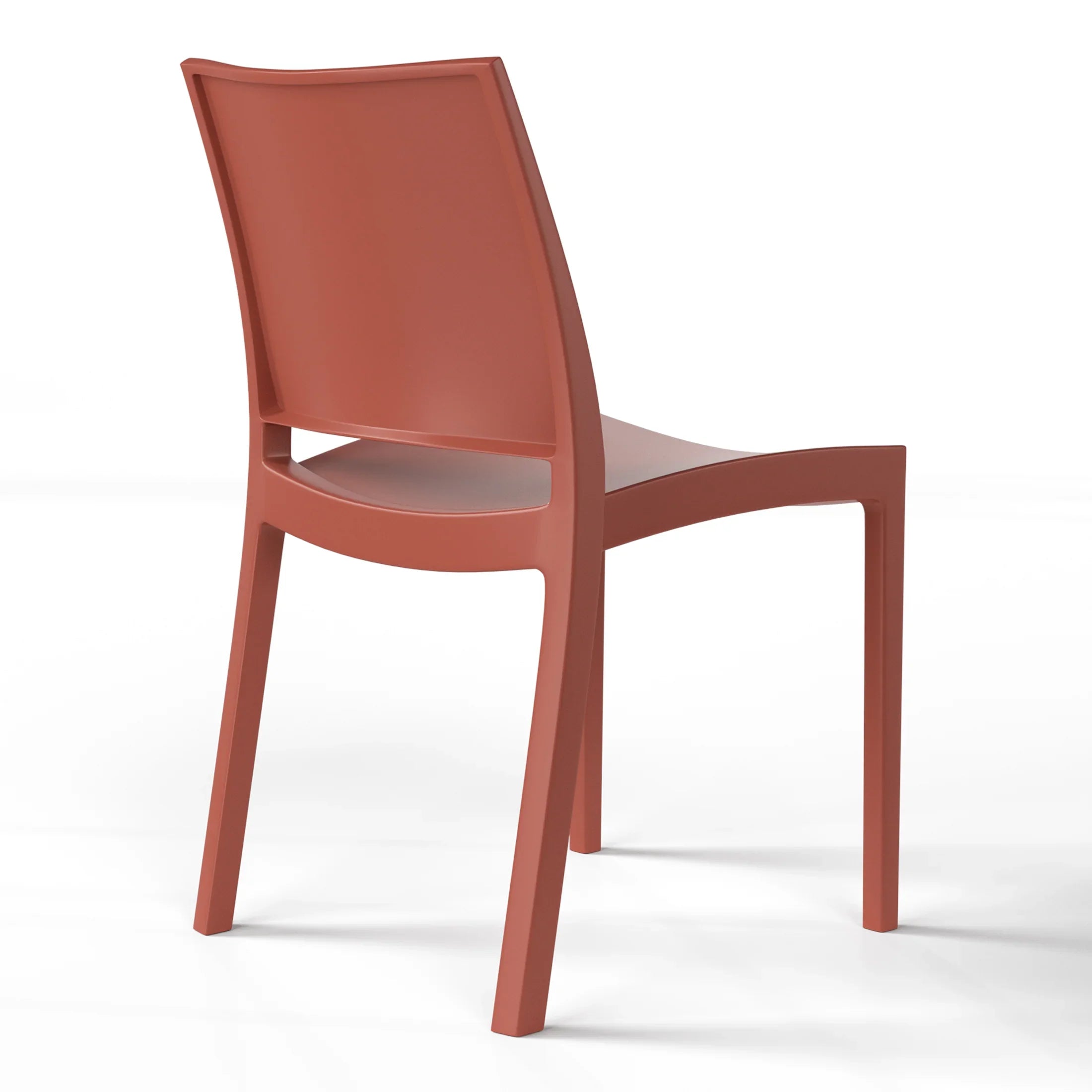 Sunshine Modern Polypropylene Stackable Plastic Patio Dining Chair (Set of 2)