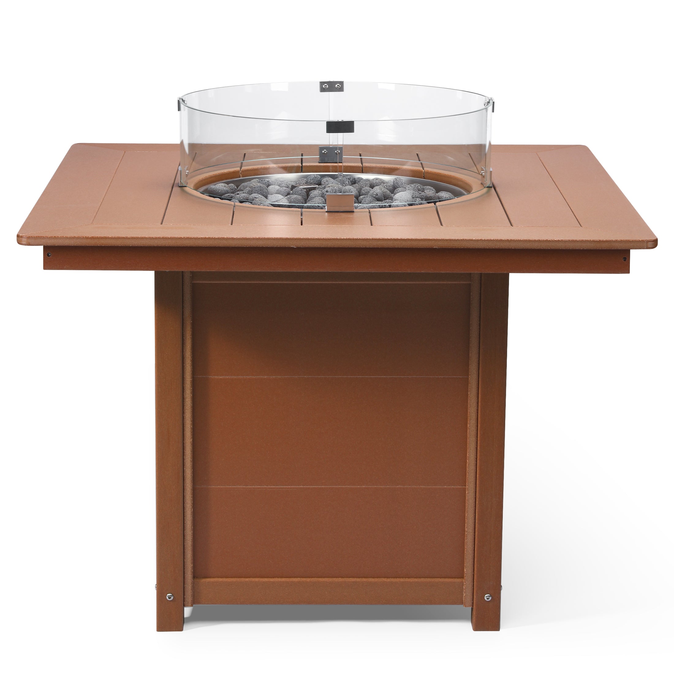 Sol Modern Outdoor Patio Propane 42" Square Fire Pit Table