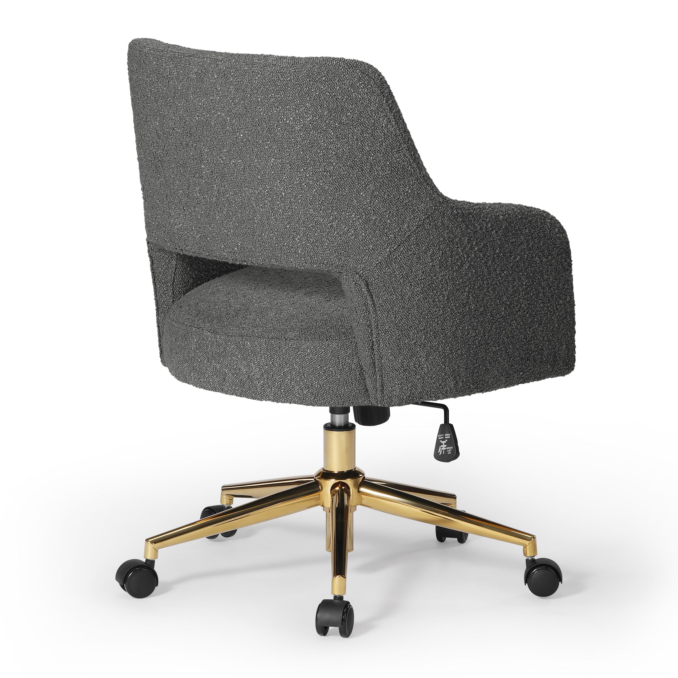 Amélie Mid-Century Modern Swivel Office Vanity Chair with Wheels