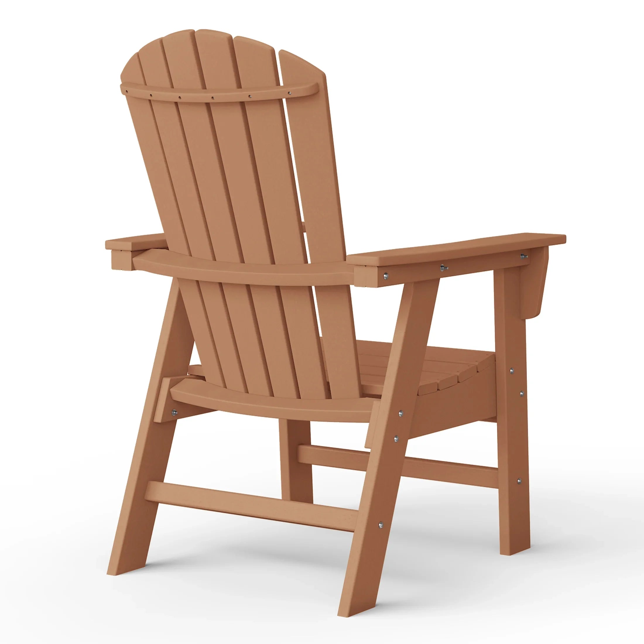 Portside Outdoor Patio Shell-back Adirondack Dining Chair Weather Resistant