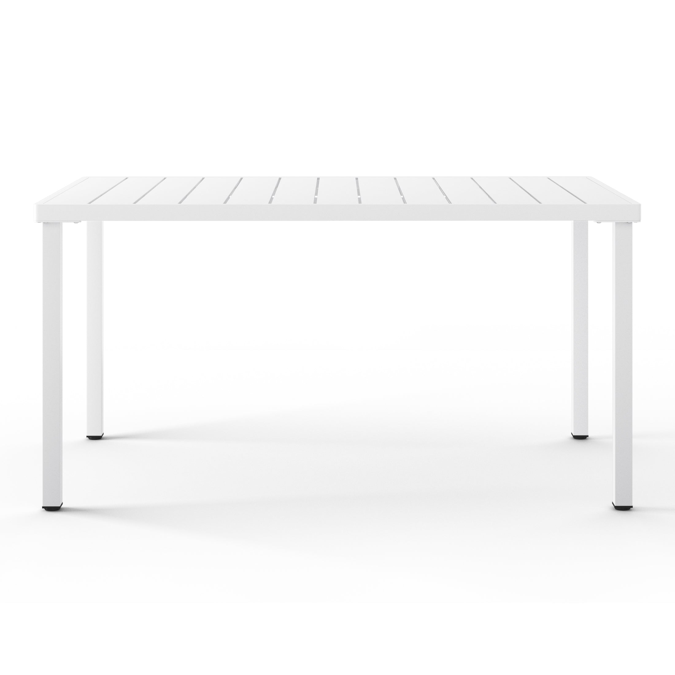 Sunshine 59" Iron Metal Outdoor Rectangular Patio Dining Table For 6