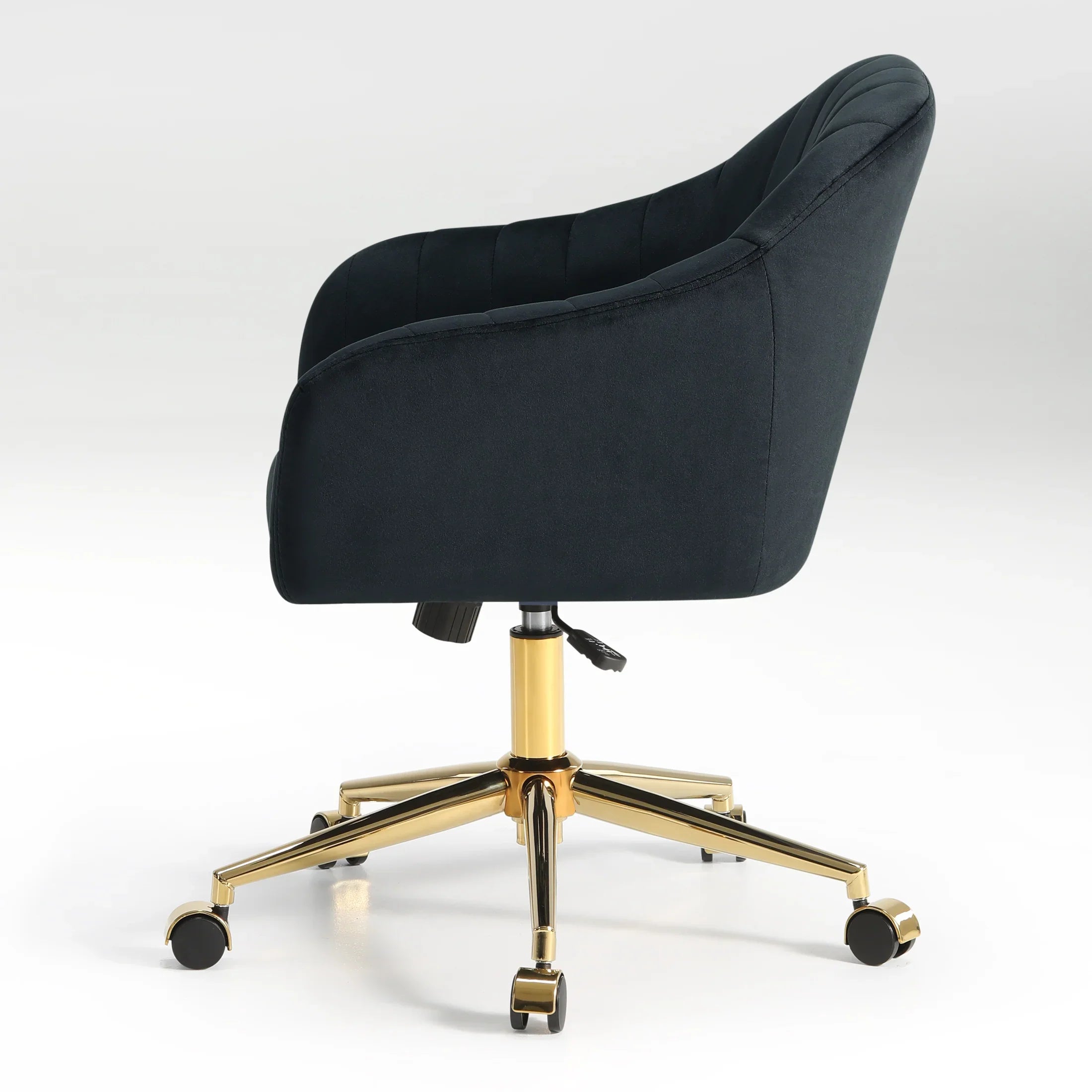 Alaia Upholstered Velvet Swivel Vanity Office Chair With Wheels