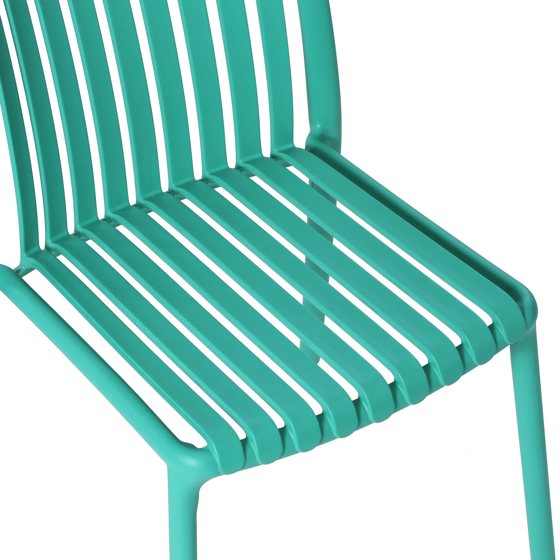 Sunshine Outdoor Stackable Polypropylene Plastic Dining Side Chairs (Set of 2)