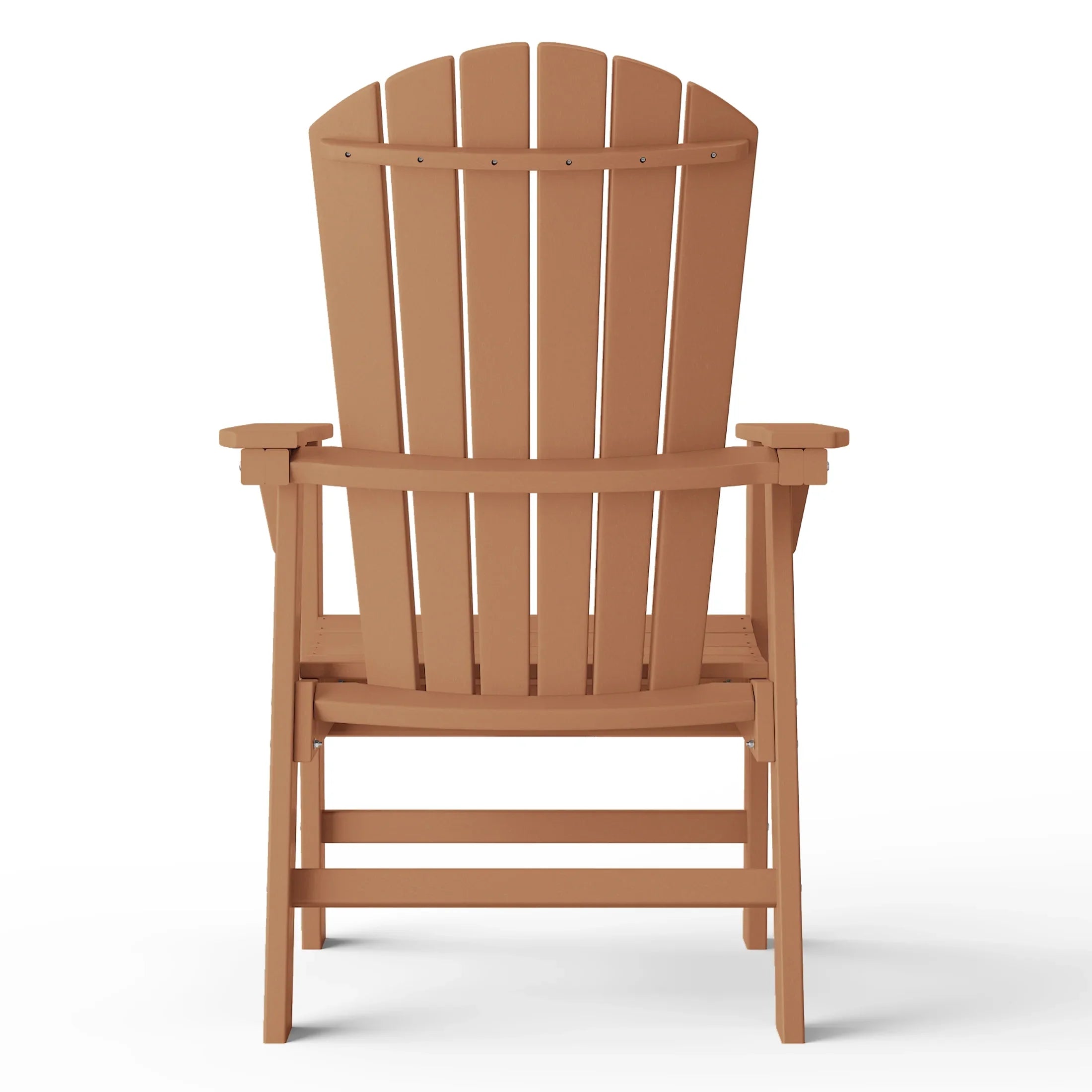 Portside Outdoor Patio Shell-back Adirondack Dining Chair Weather Resistant