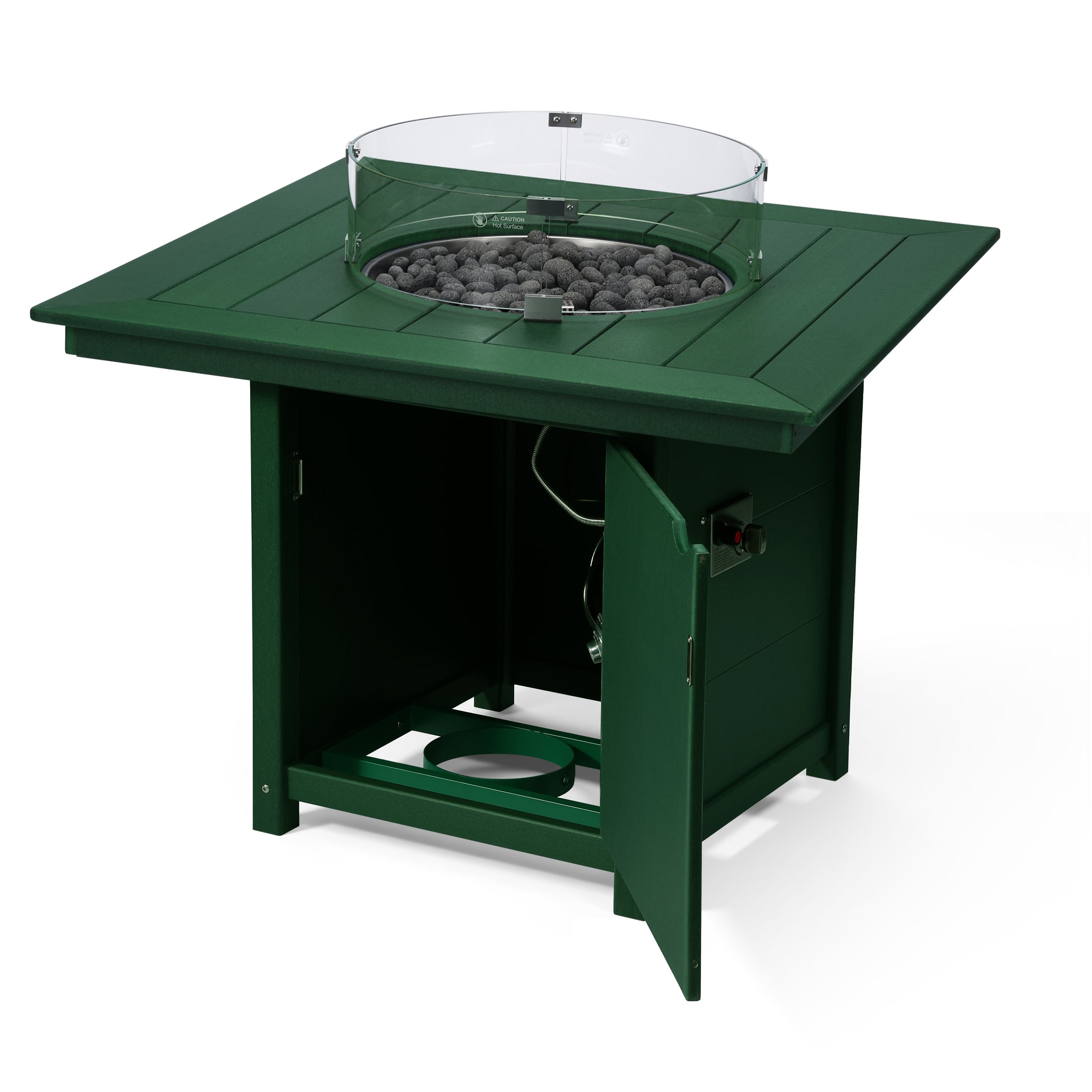 Sol Modern Outdoor Patio Propane 42" Square Fire Pit Table