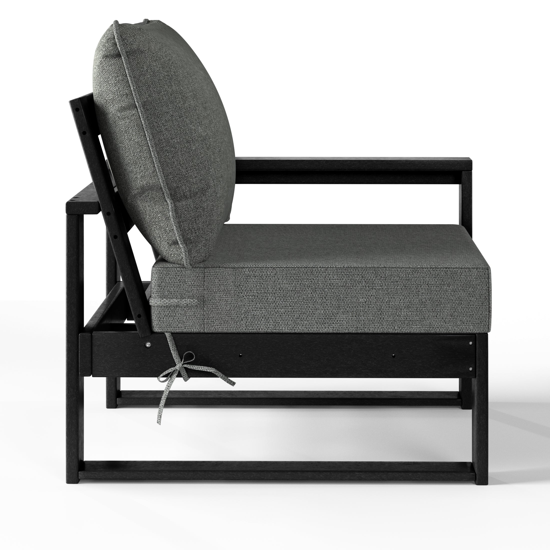 Rockaway Outdoor Patio HDPE Right Arm Facing Sectional Corner Chair with Patio Cushions