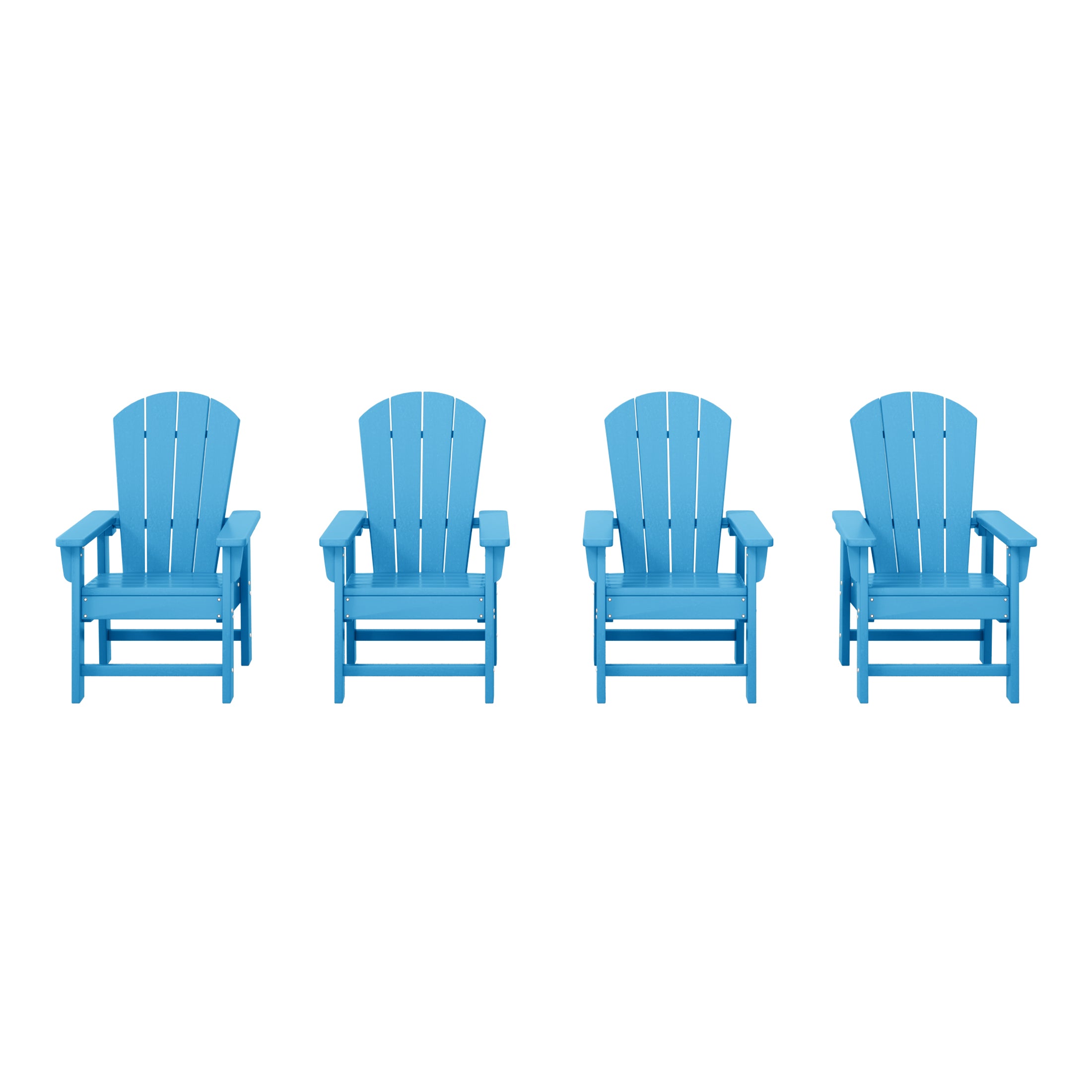 Paradise Kids Outdoor Adirondack Plastic Patio Chair (Set of 4)