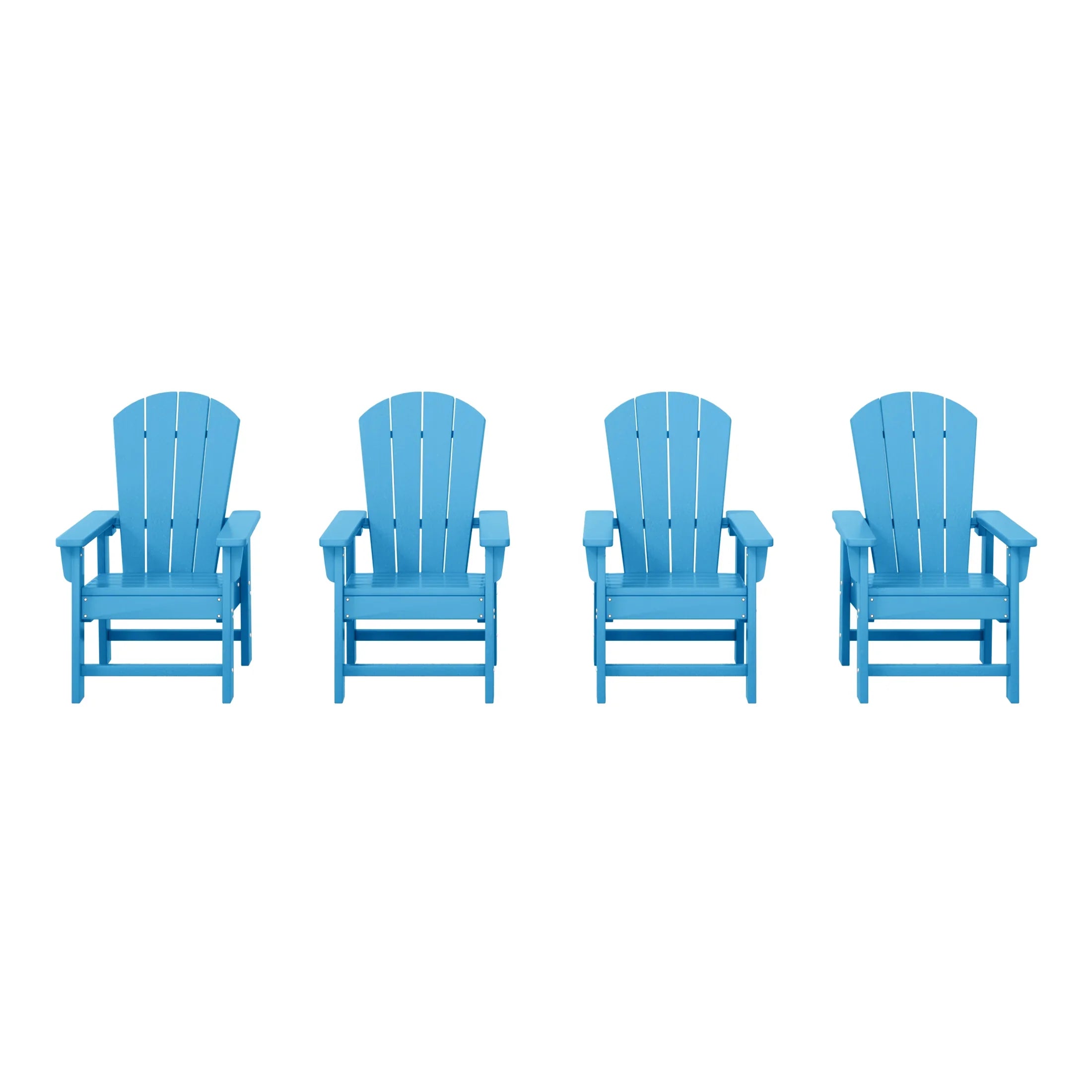 Paradise Kids Outdoor Adirondack Plastic Patio Chair (Set of 4)