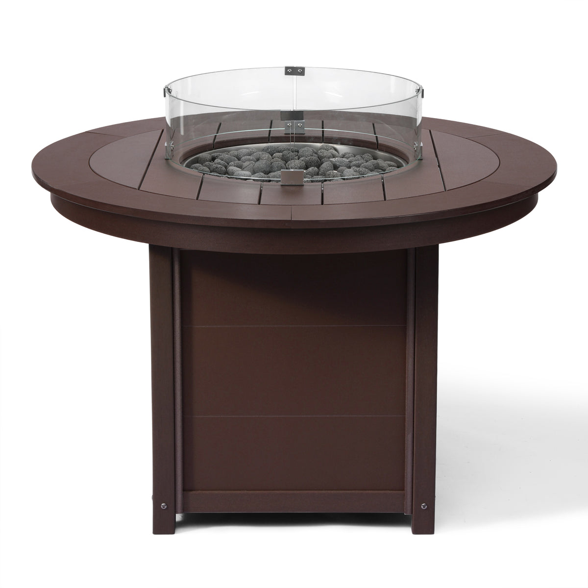 Sol 47" Modern Outdoor Patio Propane Gas Round Fire Pit Table
