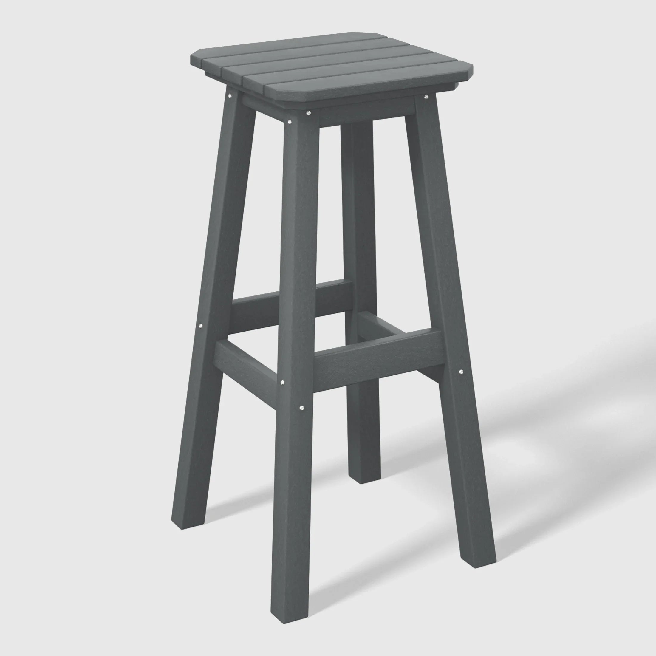 Paradise 29" HDPE Outdoor Patio Square Bar Stools (Set of 2)
