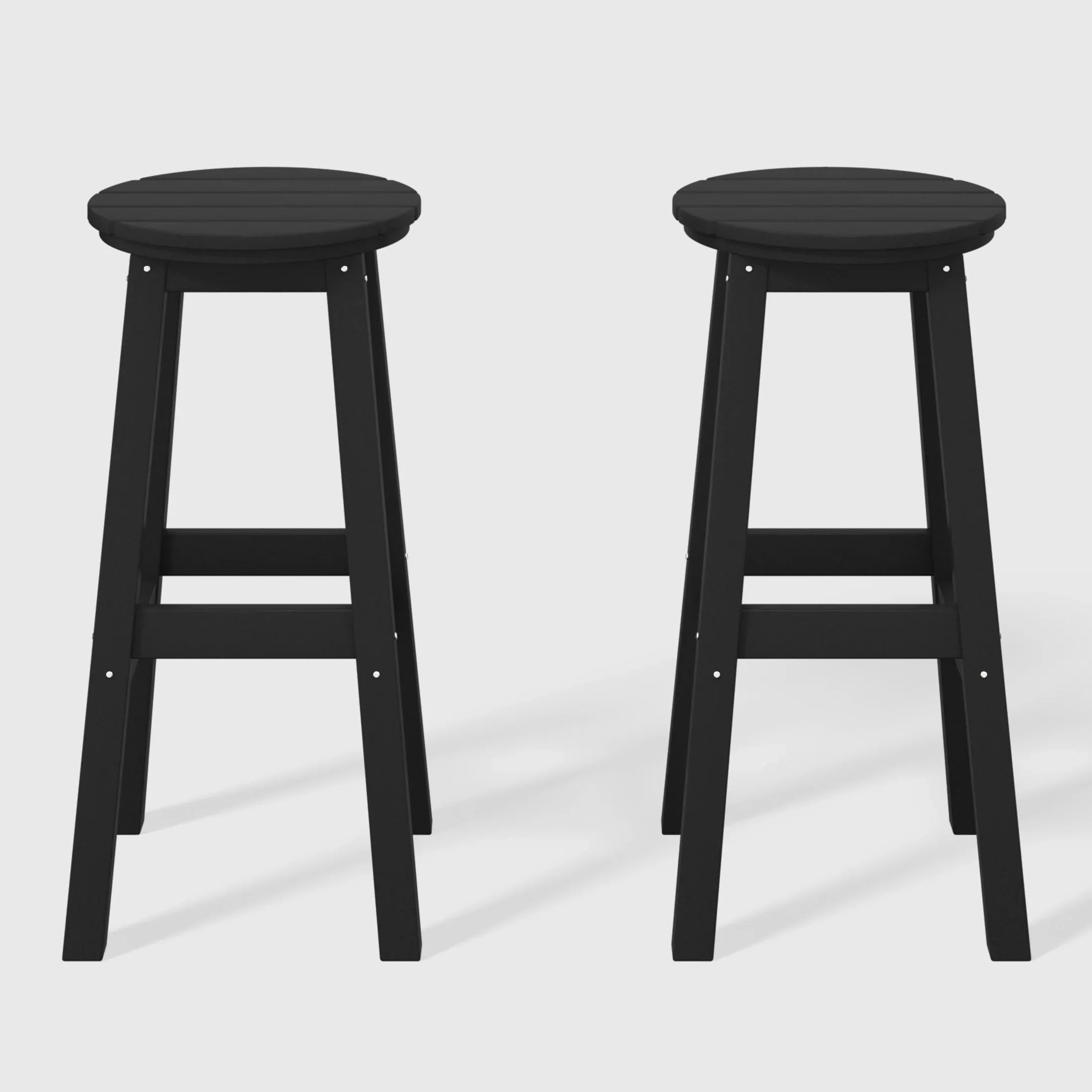 Paradise 29" HDPE Outdoor Patio Round Bar Stool Set of 2