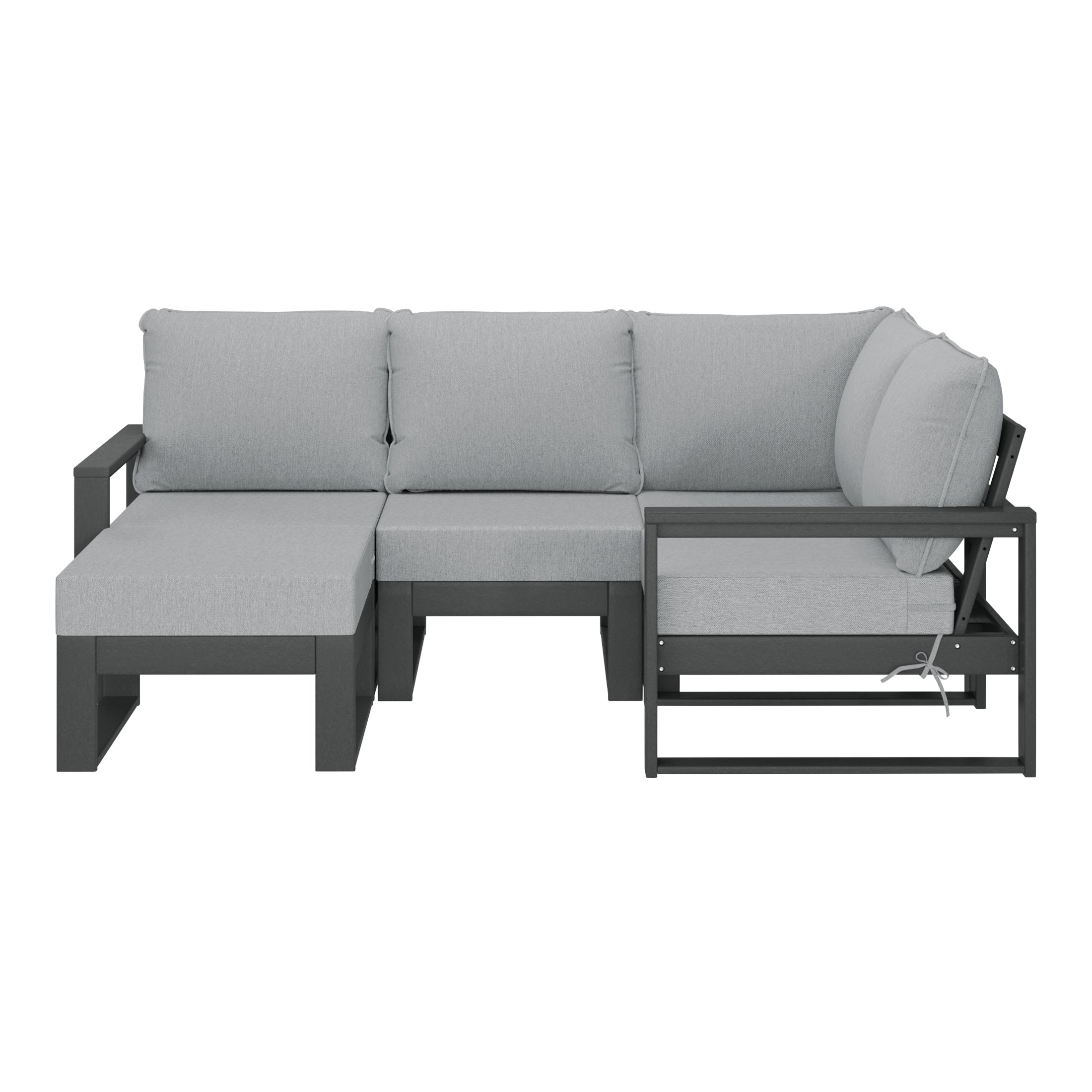 Rockaway 5-piece Outdoor Sectional Modular Patio Furniture Sofa Set