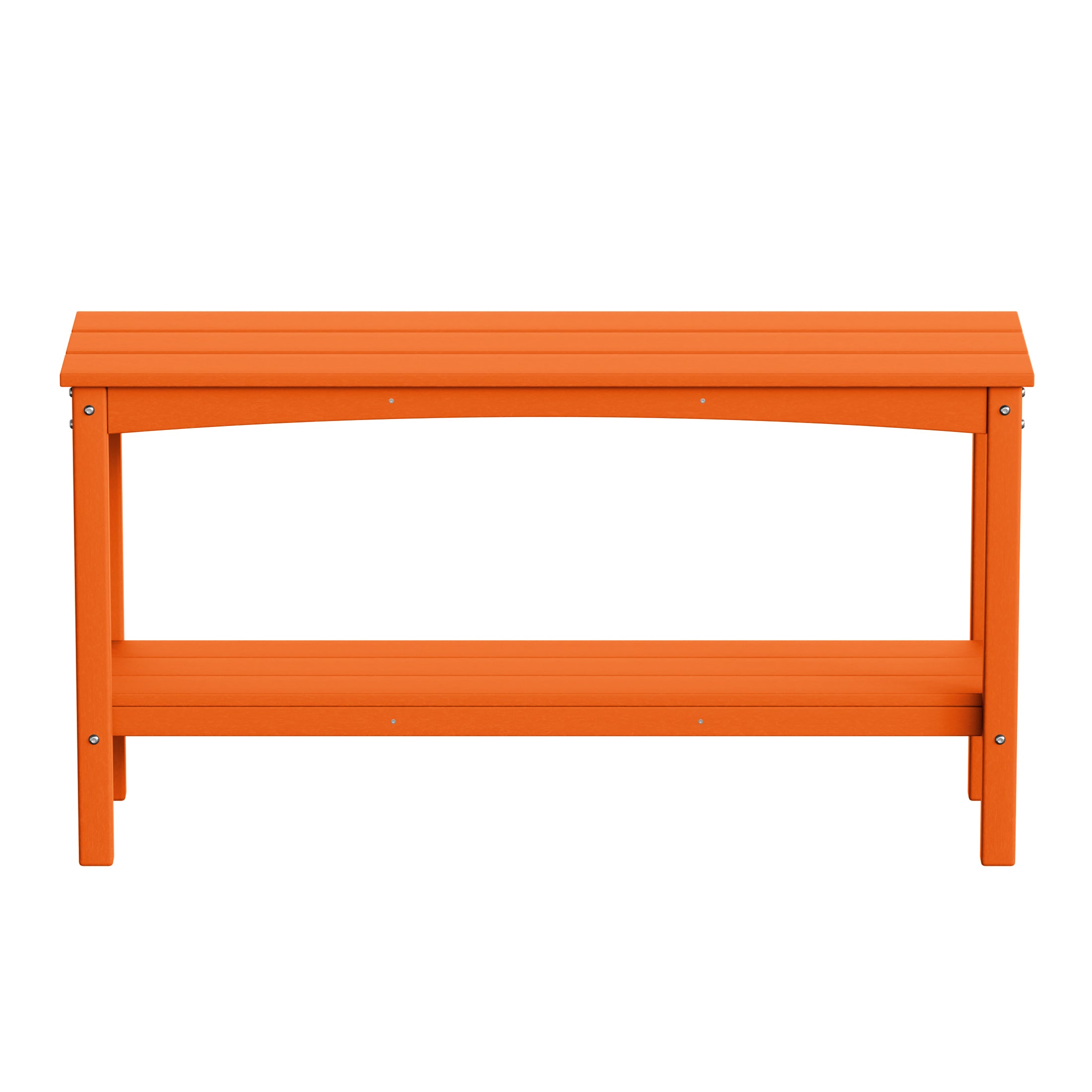 Paradise 55" Outdoor Patio HDPE Adirondack 2-Tier Shelf Console Table