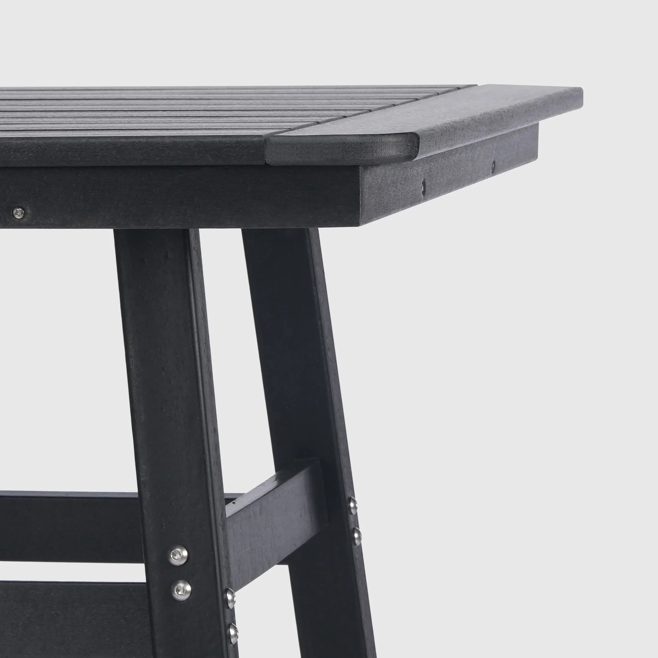 Paradise 30" Square Outdoor Patio Counter High Bistro Bar Table With Umbrella Hole