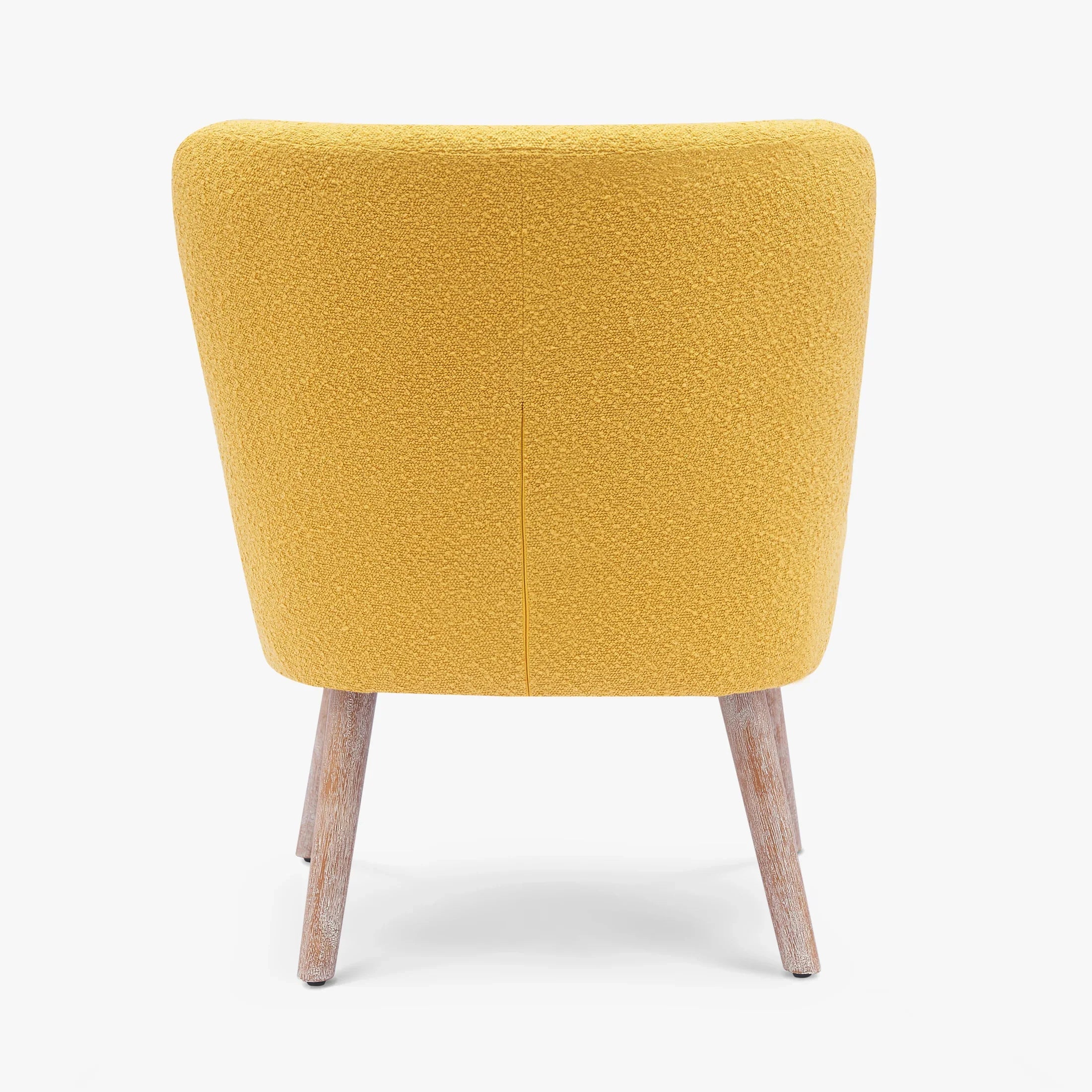 Amélie Mid-Century Boucle Accent Chair with Ottoman Foot Stool Set