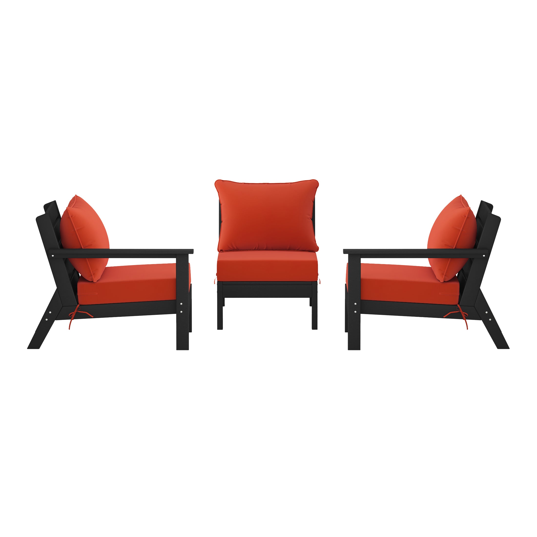 Portsmouth Outdoor Patio HDPE Sectional Sofa with Patio Cushions