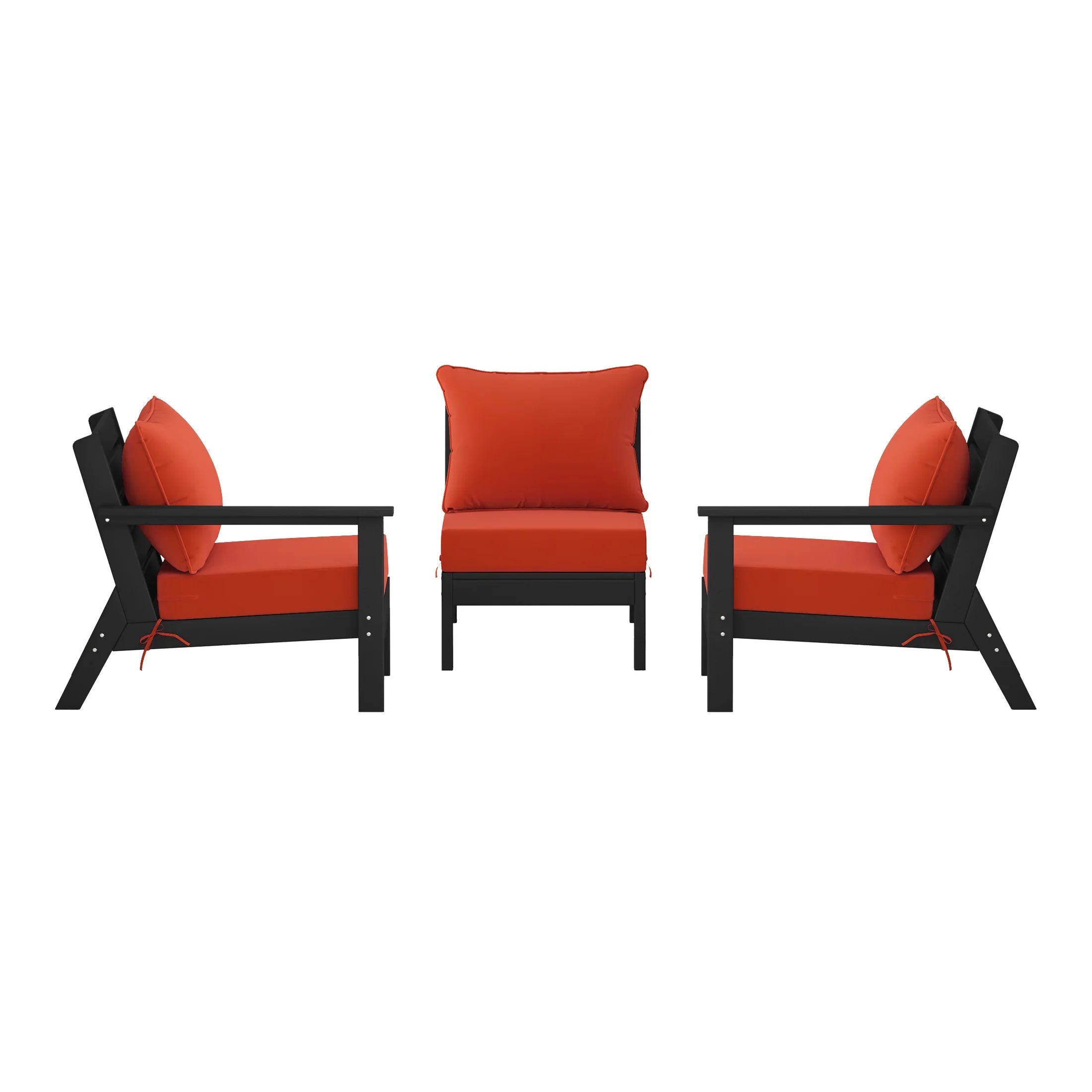 Portsmouth Outdoor Patio HDPE Sectional Sofa with Patio Cushions