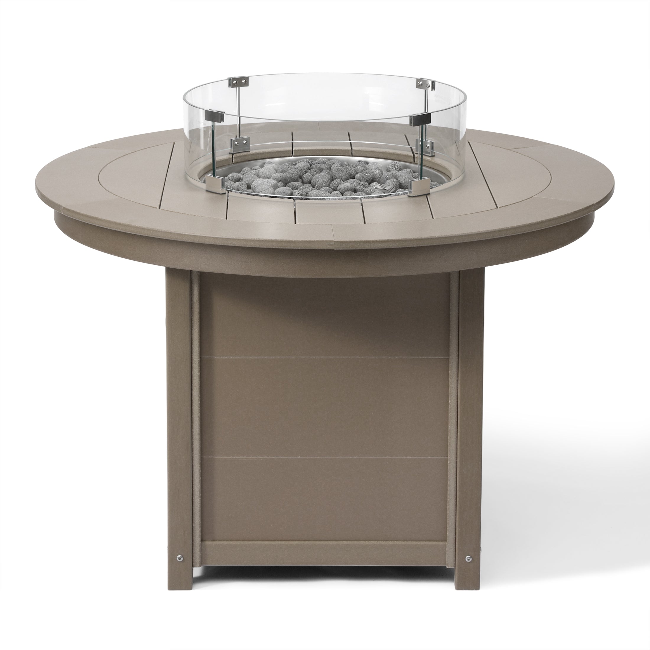 Sol 47" Modern Outdoor Patio Propane Gas Round Fire Pit Table