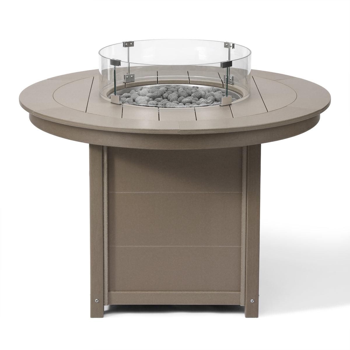 Sol 47" Modern Outdoor Patio Propane Gas Round Fire Pit Table