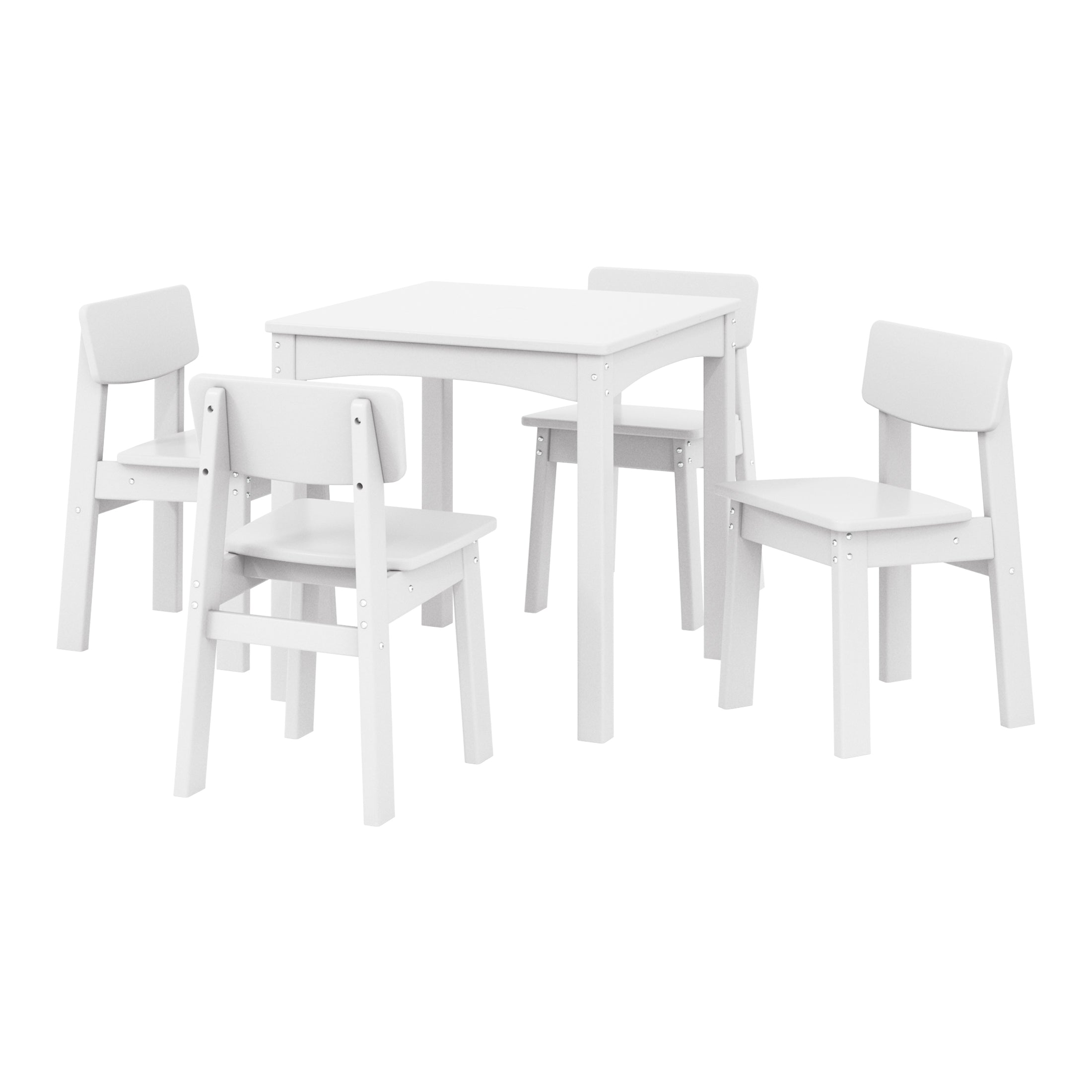 Playhouse Kids 5-Piece Modern HDPE Dining Table and Chairs Set