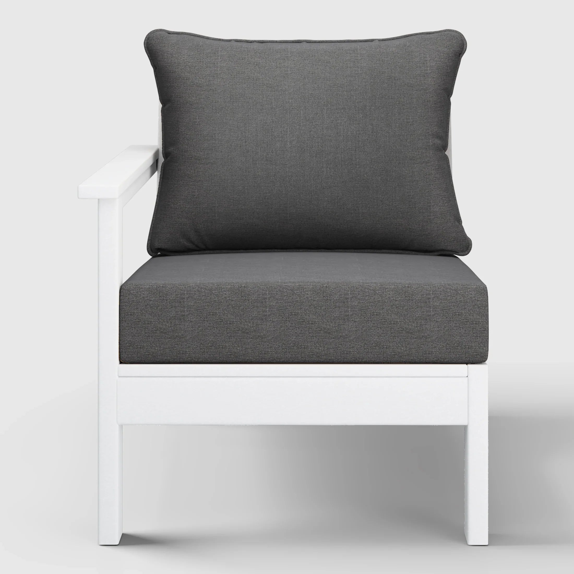 Portsmouth Outdoor Patio HDPE Left Arm Sectional Corner Club Chair with Patio Cushions