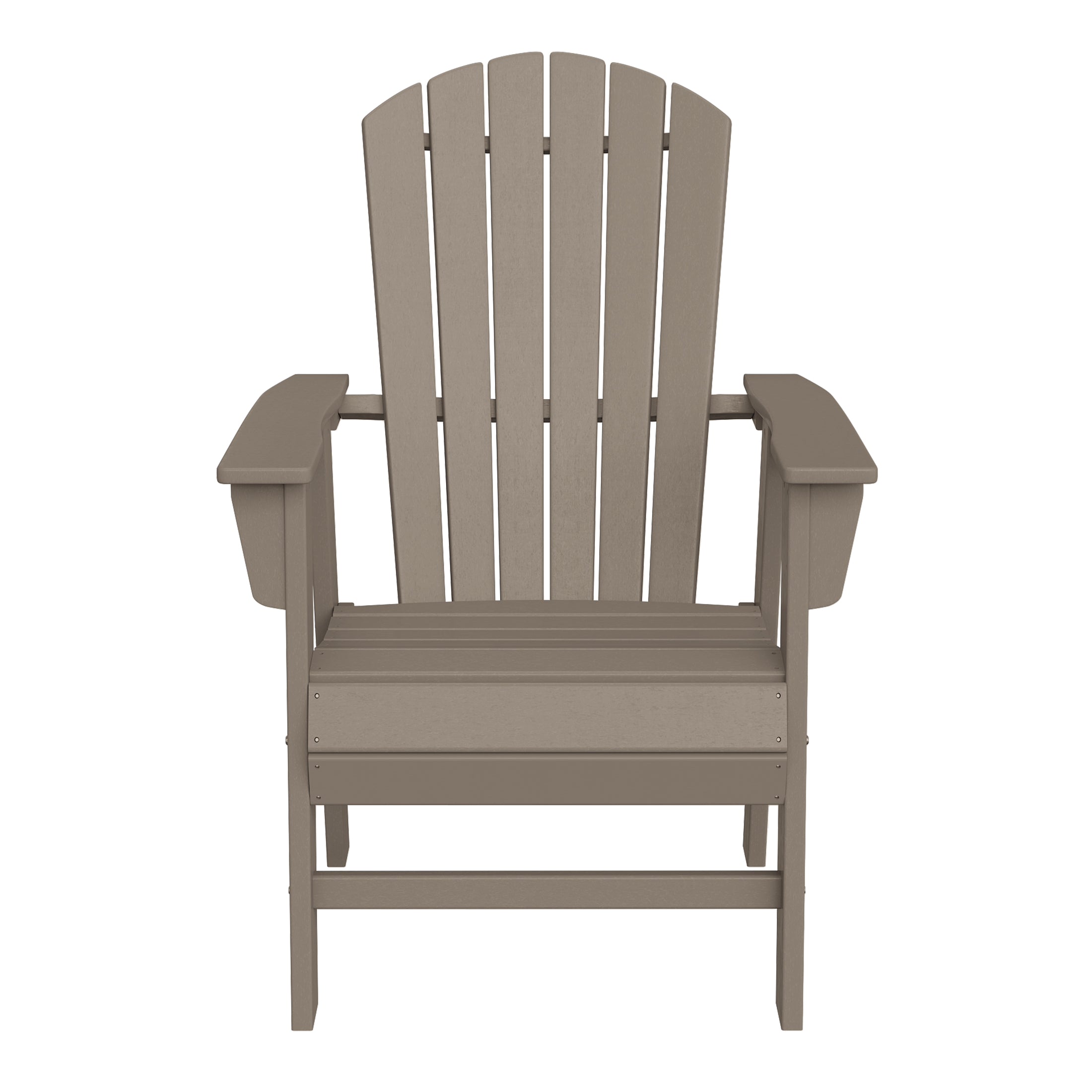 Portside Outdoor Modern HDPE Adirondack Patio Dining Chairs (Set of 2)