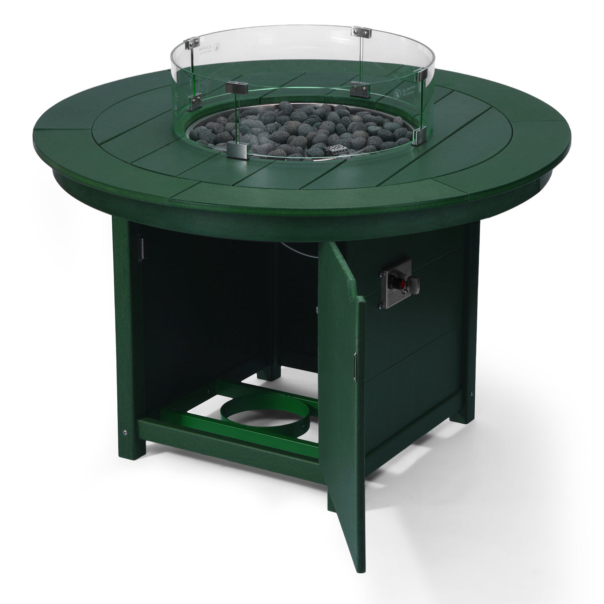 Sol 47" Modern Outdoor Patio Propane Gas Round Fire Pit Table