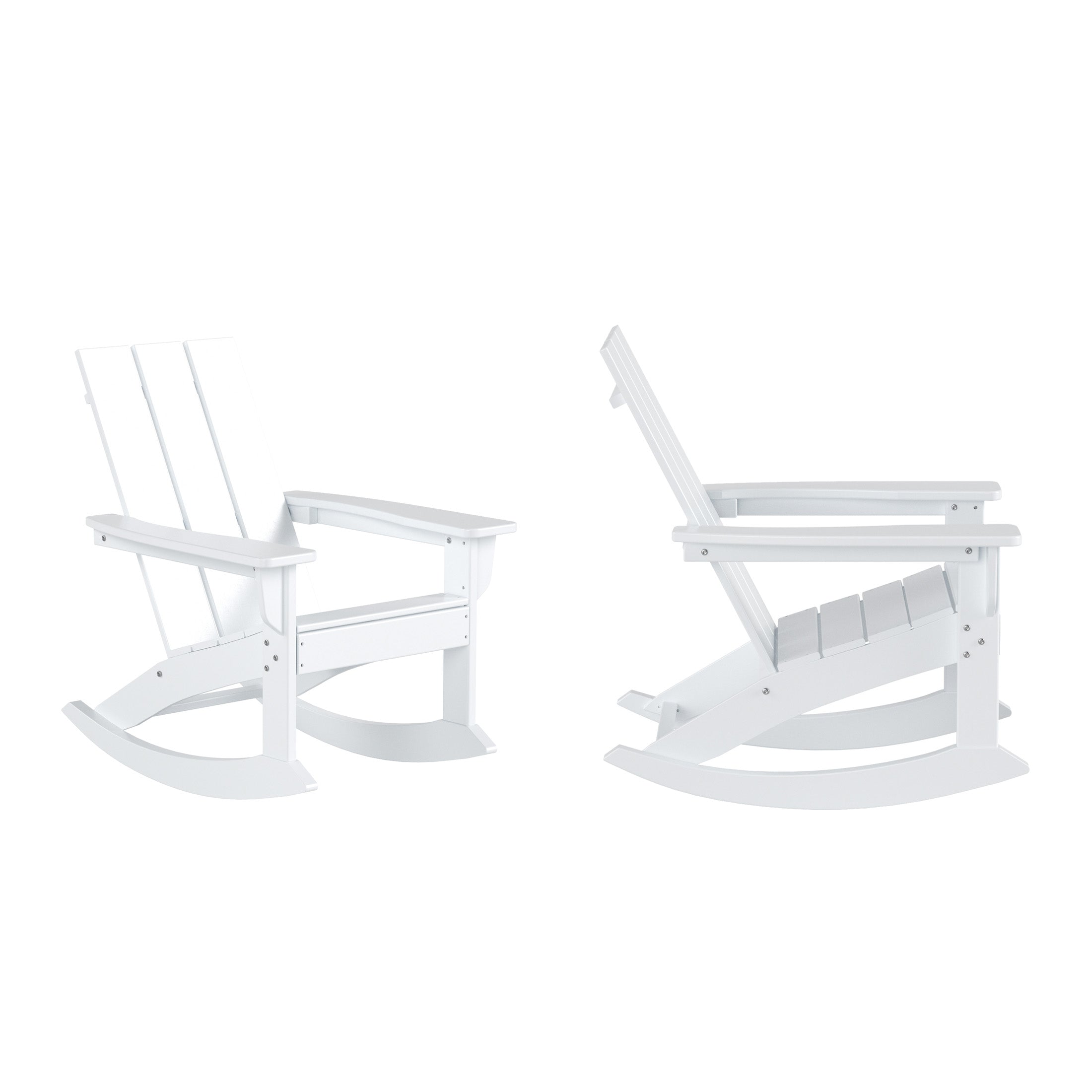 Palms Outdoor Patio Modern Adirondack Rocking Chair (Set of 2)