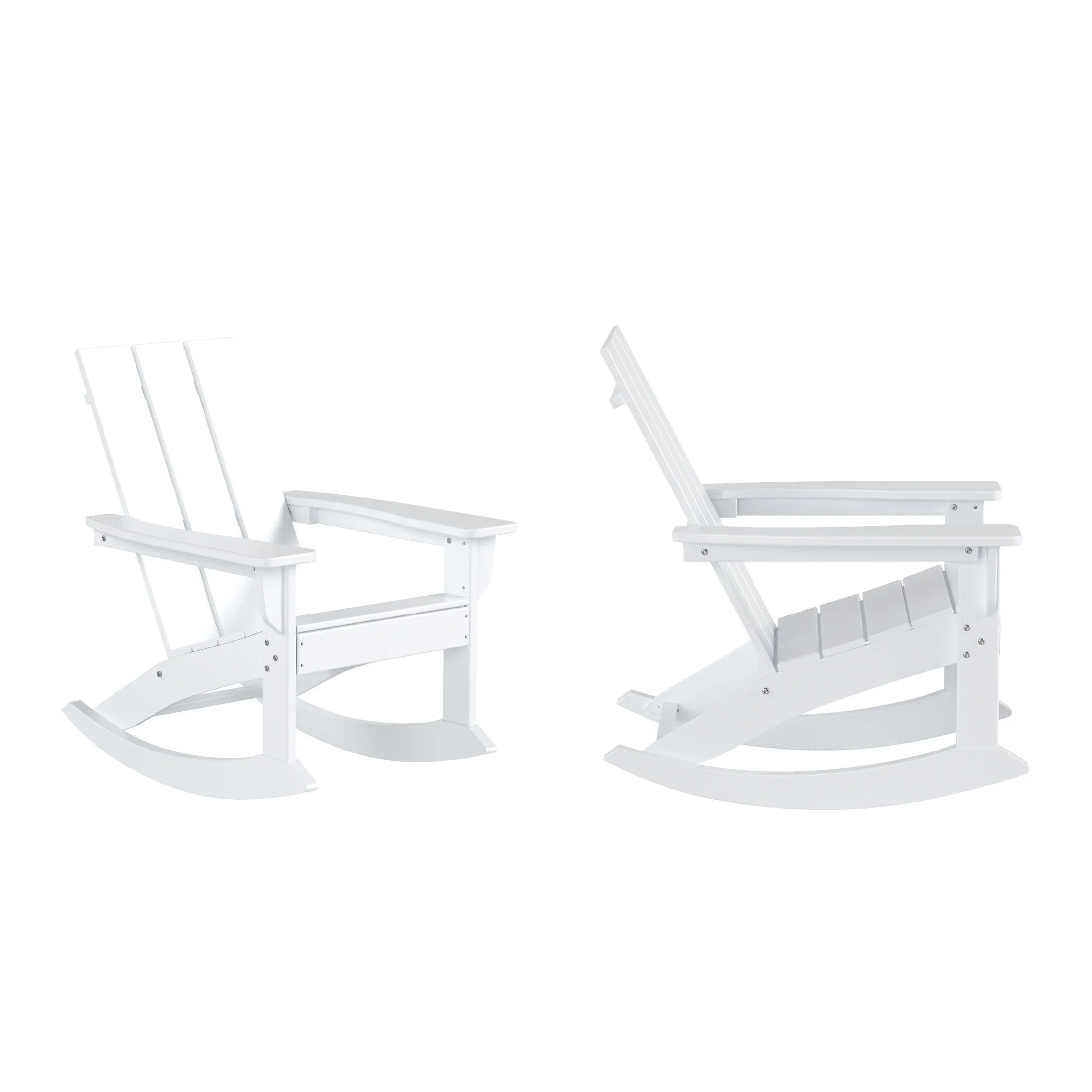Palms Outdoor Patio Modern Adirondack Rocking Chair (Set of 2)
