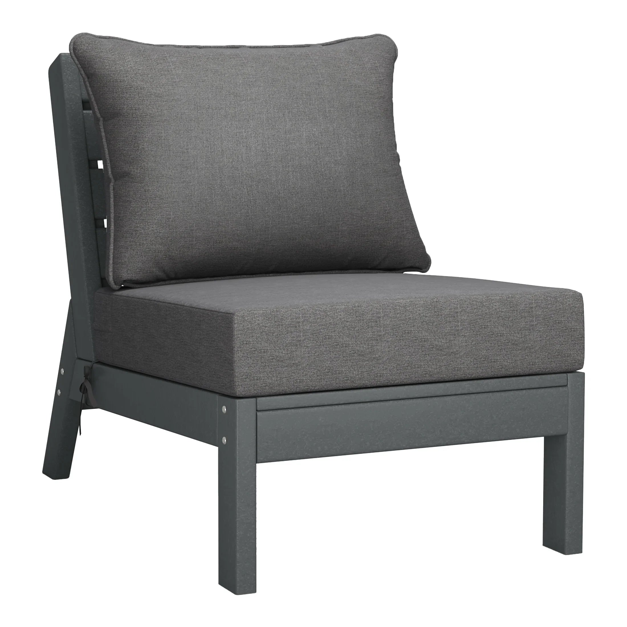Portsmouth Outdoor Patio HDPE Sectional Sofa with Patio Cushions