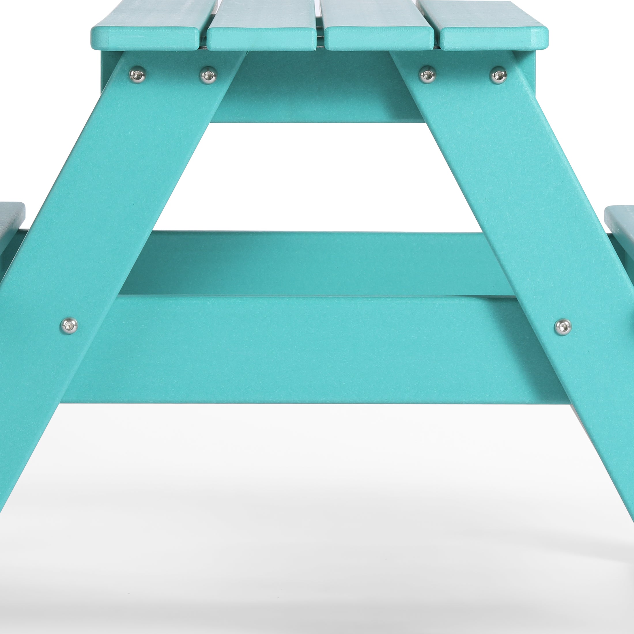 Paradise Outdoor Patio Kids HDPE Plastic Picnic Bench Table