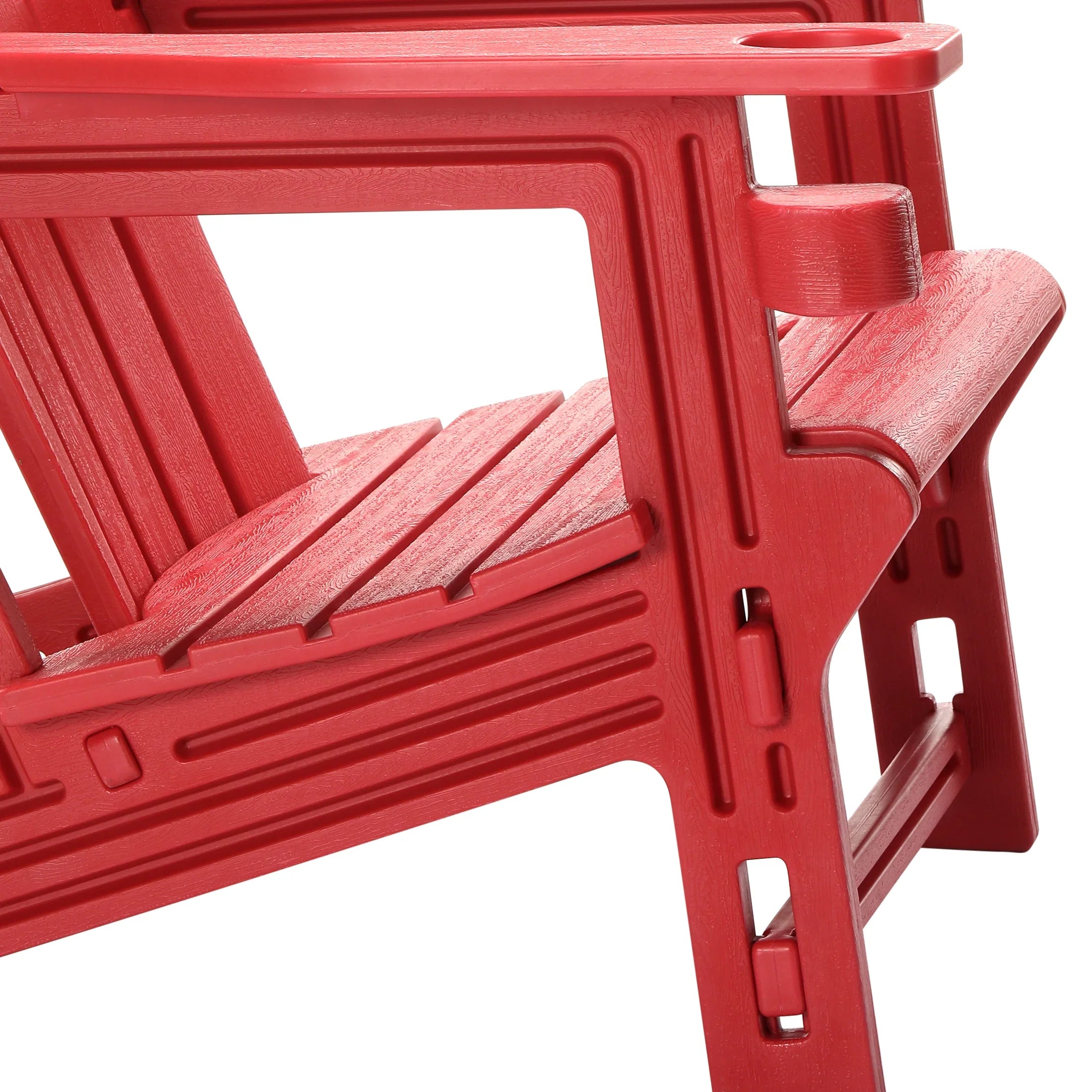 Cayman Outdoor HDPE Adirondack Chairs With Connecting Table Tray (Set of 2)