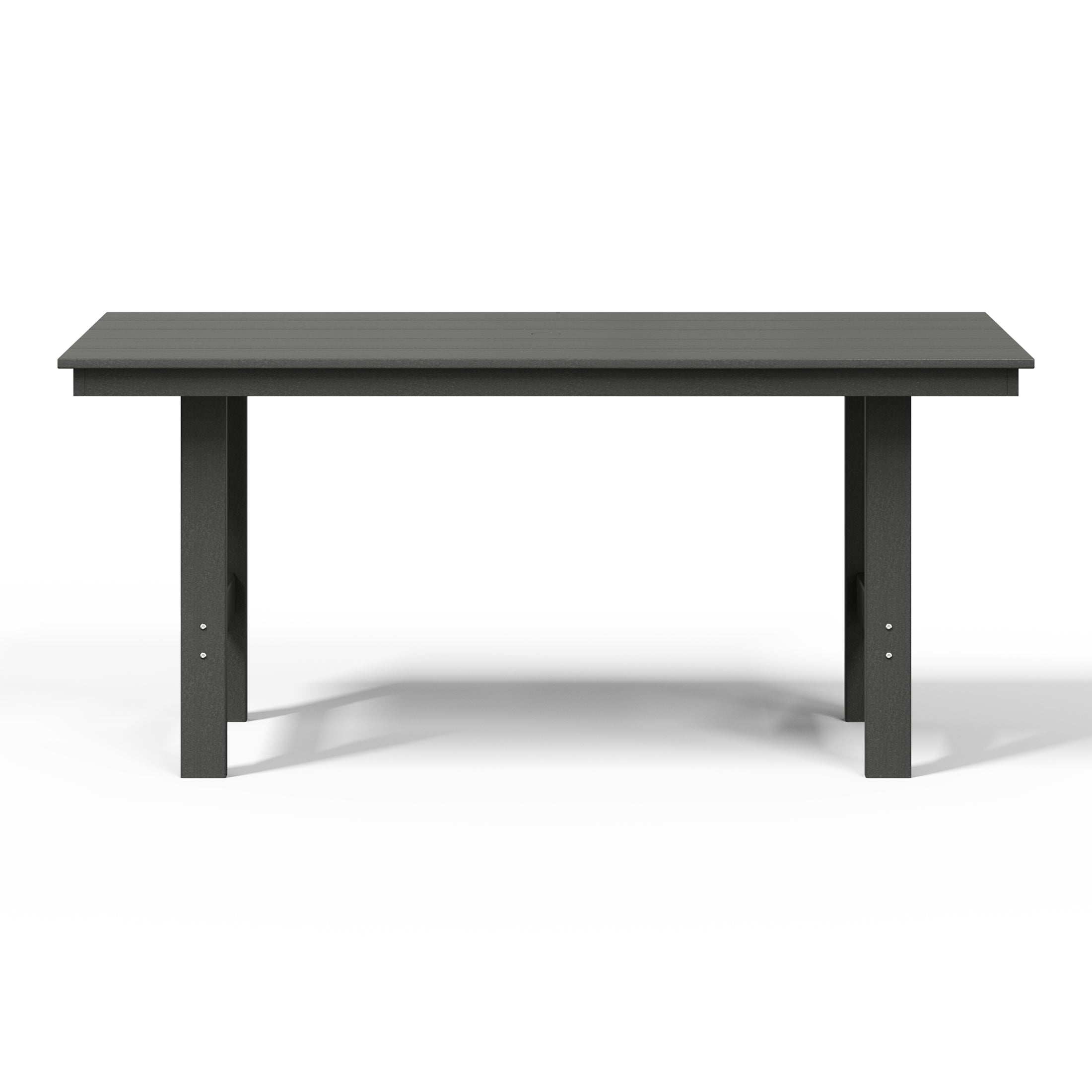 Palms Outdoor Modern HDPE 66" Wide Rectangle Patio Dining Table for 6