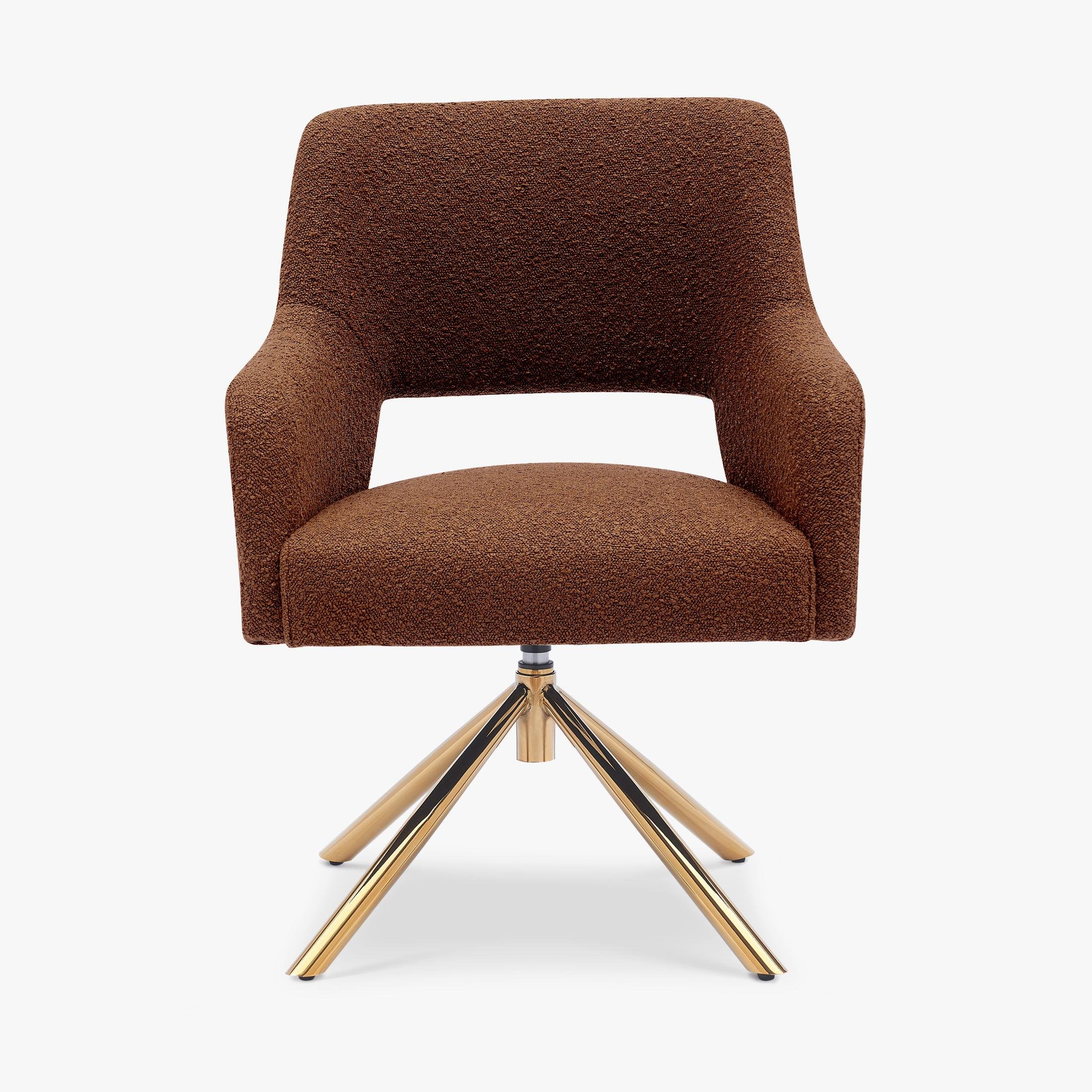 Amélie Mid-Century Modern Wide Boucle Swivel Accent Arm Chair (Set of 4)