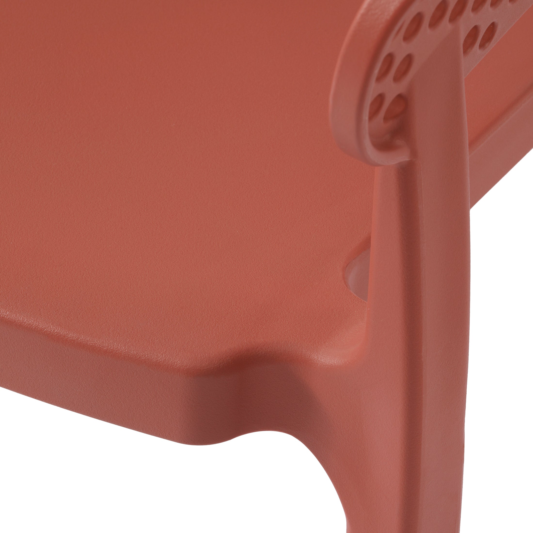 Sunshine Outdoor Modern Stackable Plastic Resin Patio Dining Armchair (Set of 2)