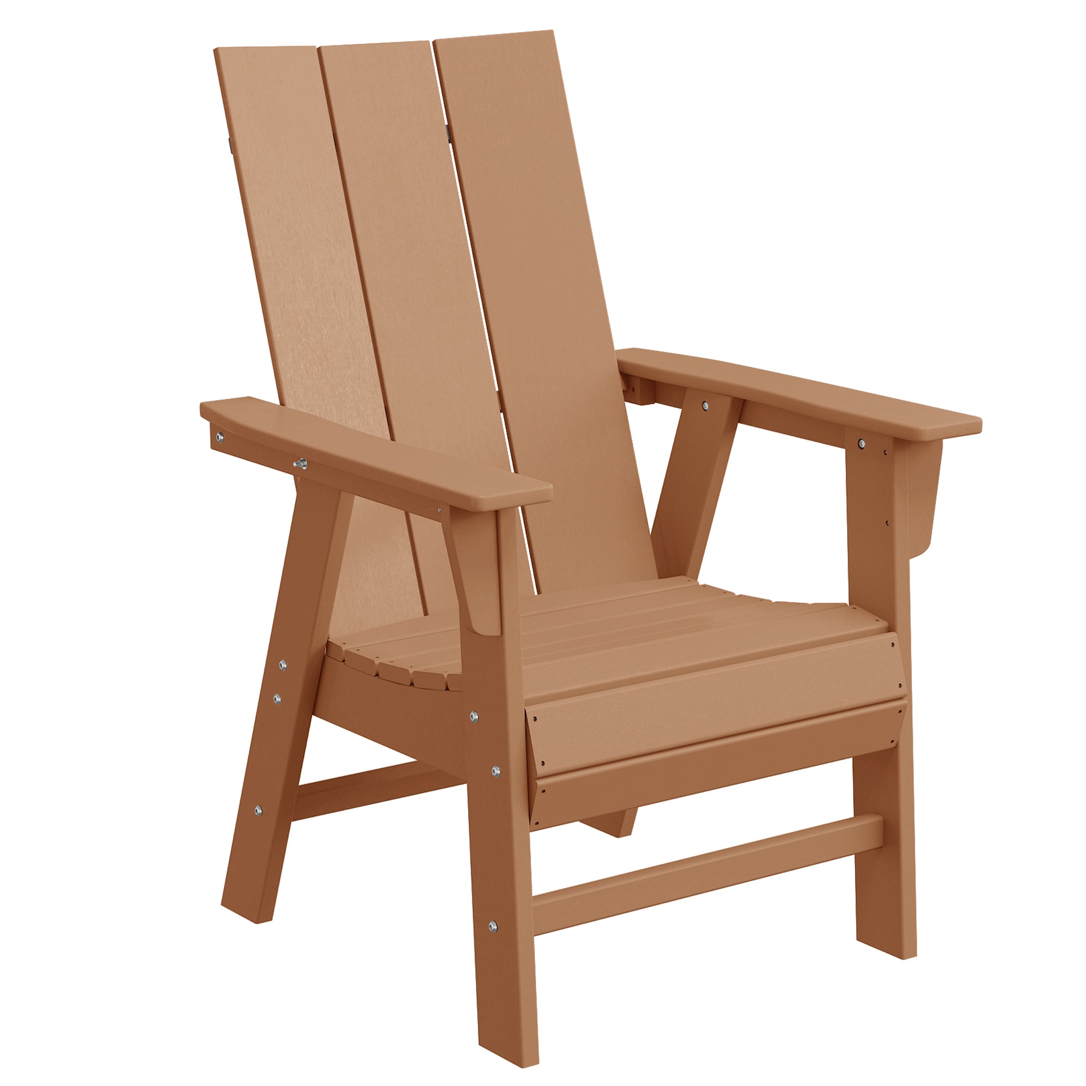 Palms Outdoor Patio HDPE Plastic Modern Adirondack Dining Chairs (Set of 2)