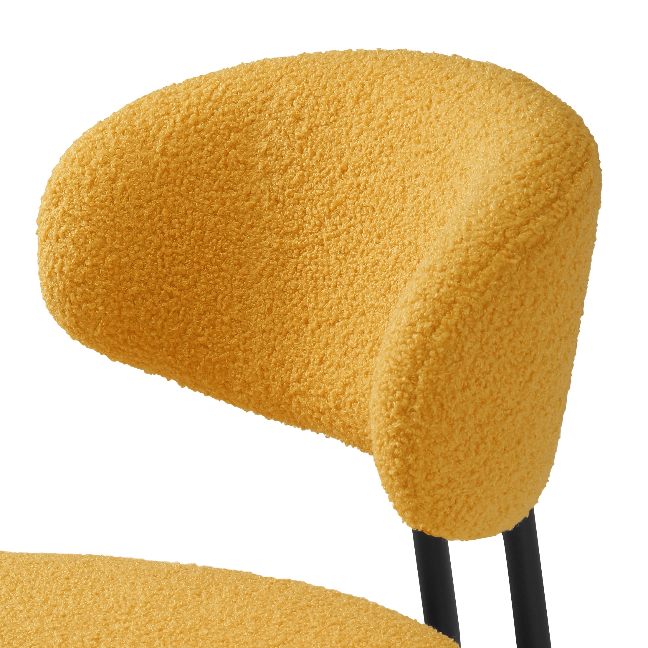 Celine Modern Upholstered Sherpa Fabric Counter Height Bar Stools with Back (Set of 2)