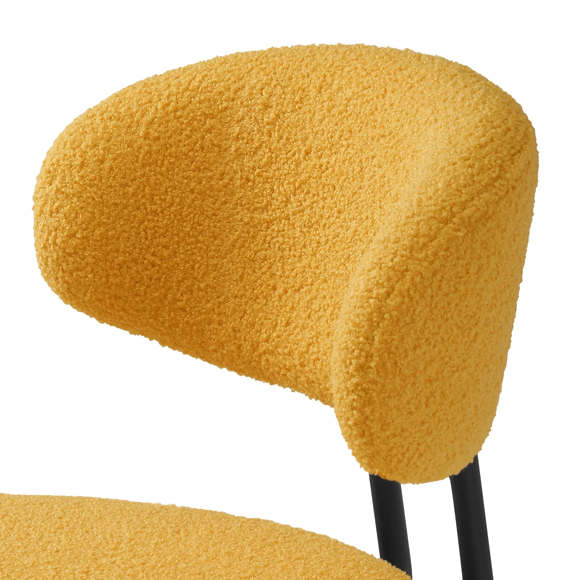 Celine Modern Upholstered Sherpa Fabric Counter Height Bar Stools with Back (Set of 2)
