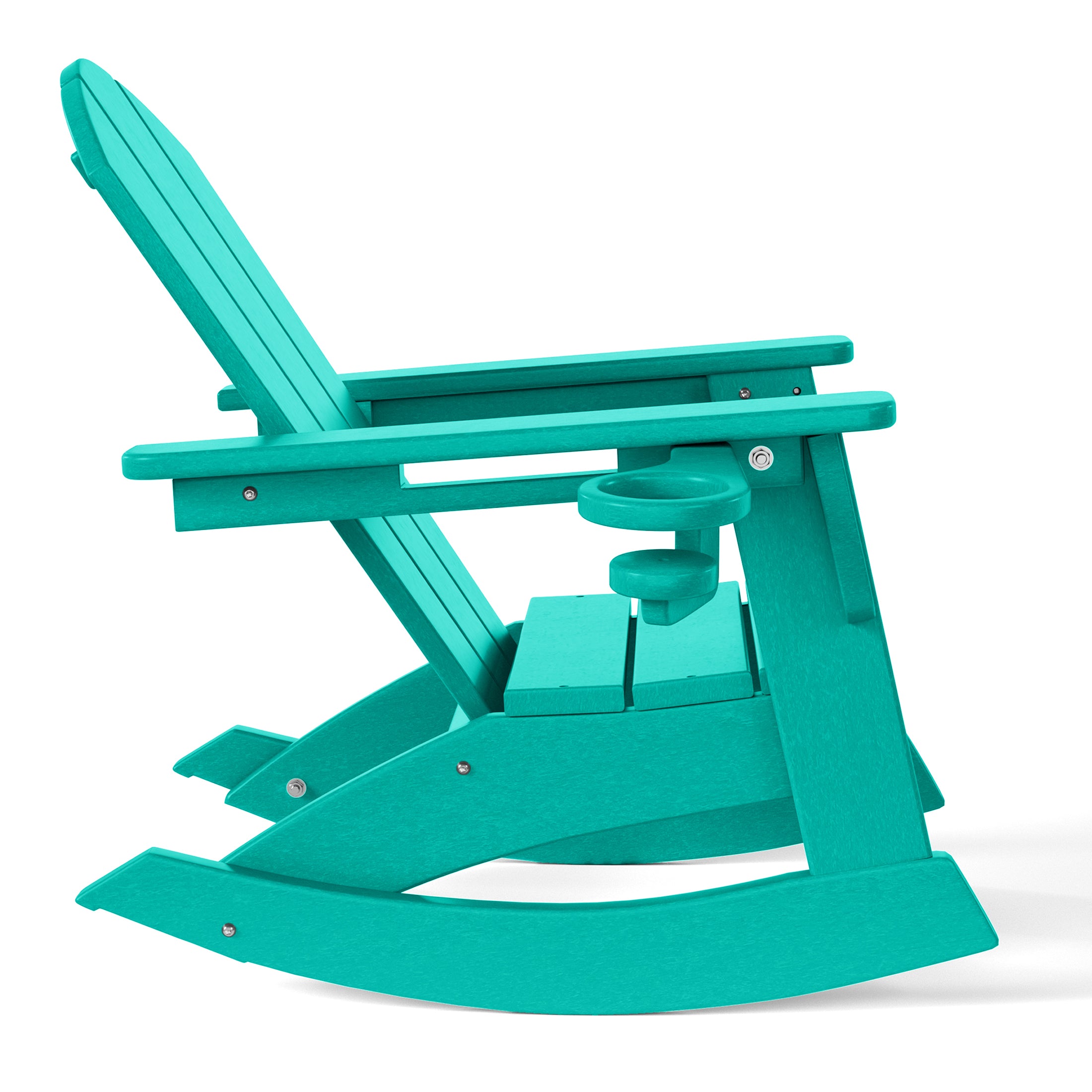 Paradise Outdoor HDPE Plastic Preschool Toddler Classic Adirondack Rocking Chairs (Set of 2)