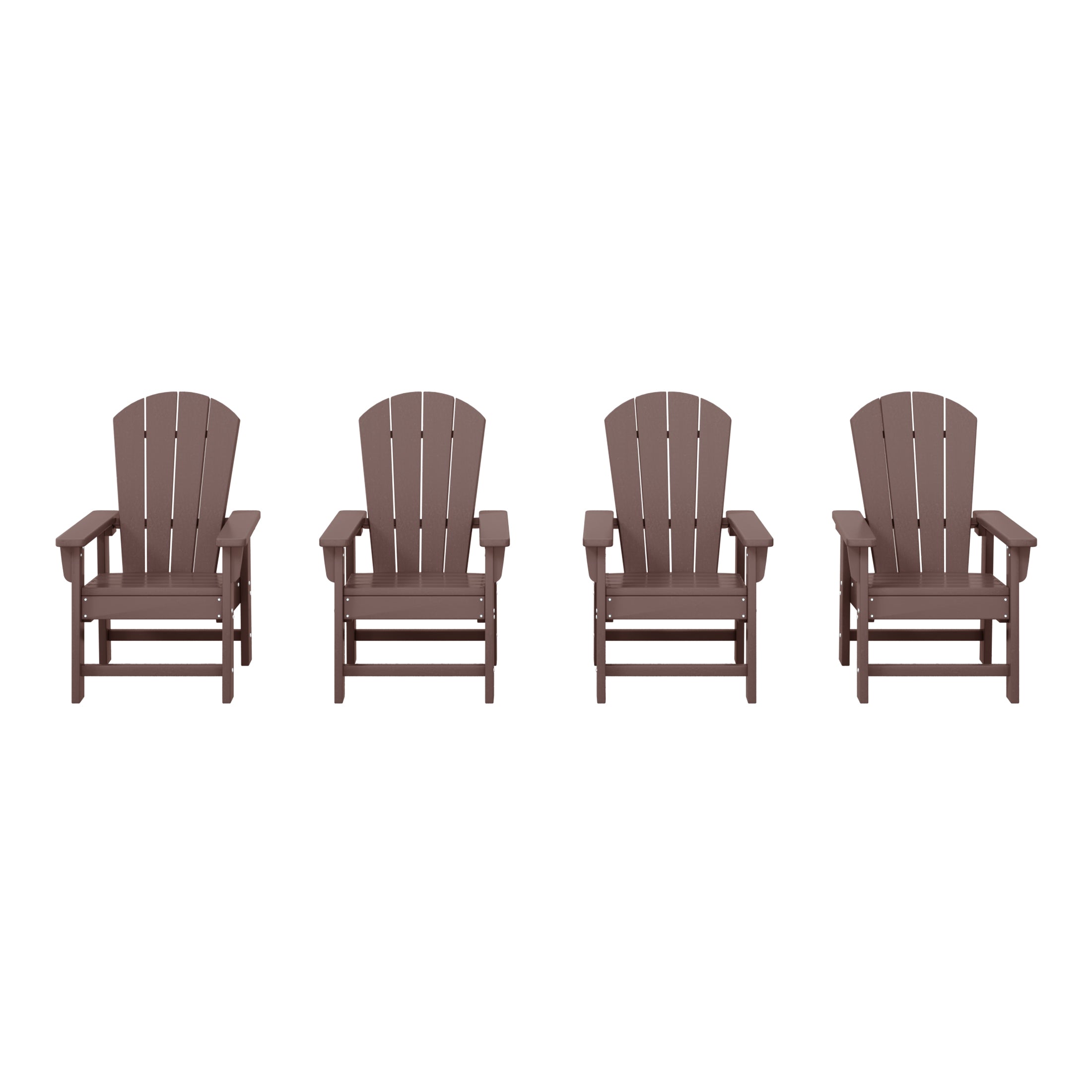 Paradise Kids Outdoor Adirondack Plastic Patio Chair (Set of 4)